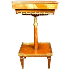 19th Century Louis XVI Mahogany France Table Vanties Toletta with Bronze, 1860s