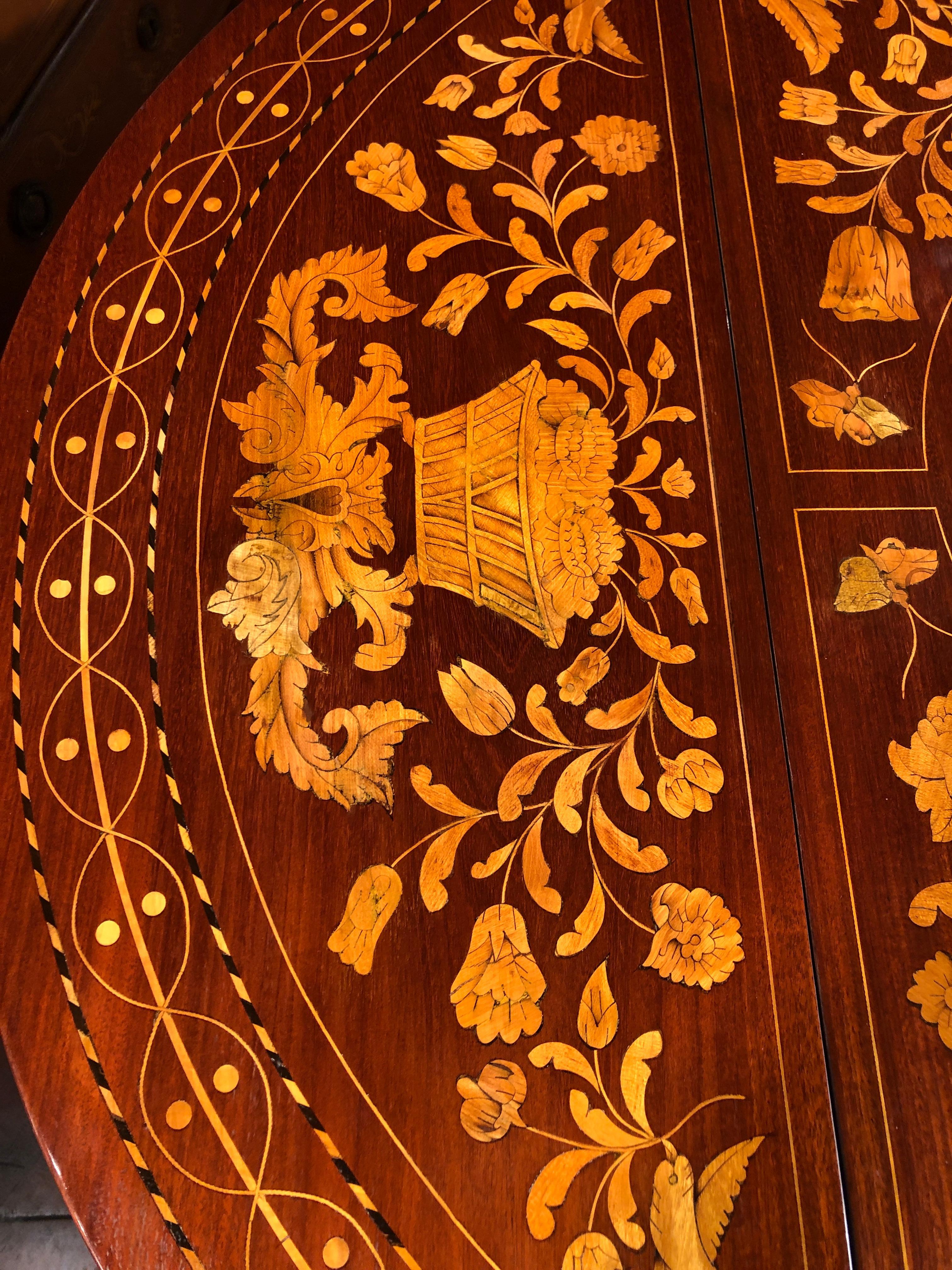 19th Century Louis XVI Mahogany Inlay Dutch Table, 1800s 8