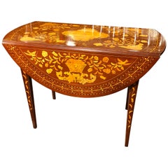 19th Century Louis XVI Mahogany Inlay Dutch Table, 1800s