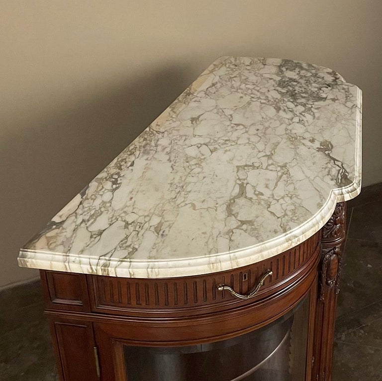 19th Century Louis XVI Marble Top Walnut Display Buffet by Kint of Gand For  Sale at 1stDibs | gand furniture