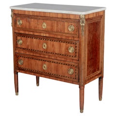 19th Century Louis XVI Marquetry Commode