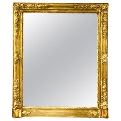 19th Century Louis XVI Neoclassical Giltwood Console Mirror