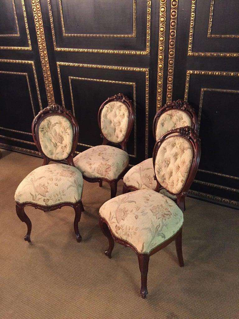 Walnut 19th Century antique Louis XVI or Neo Rococo Style Chair walnut hand crafted For Sale