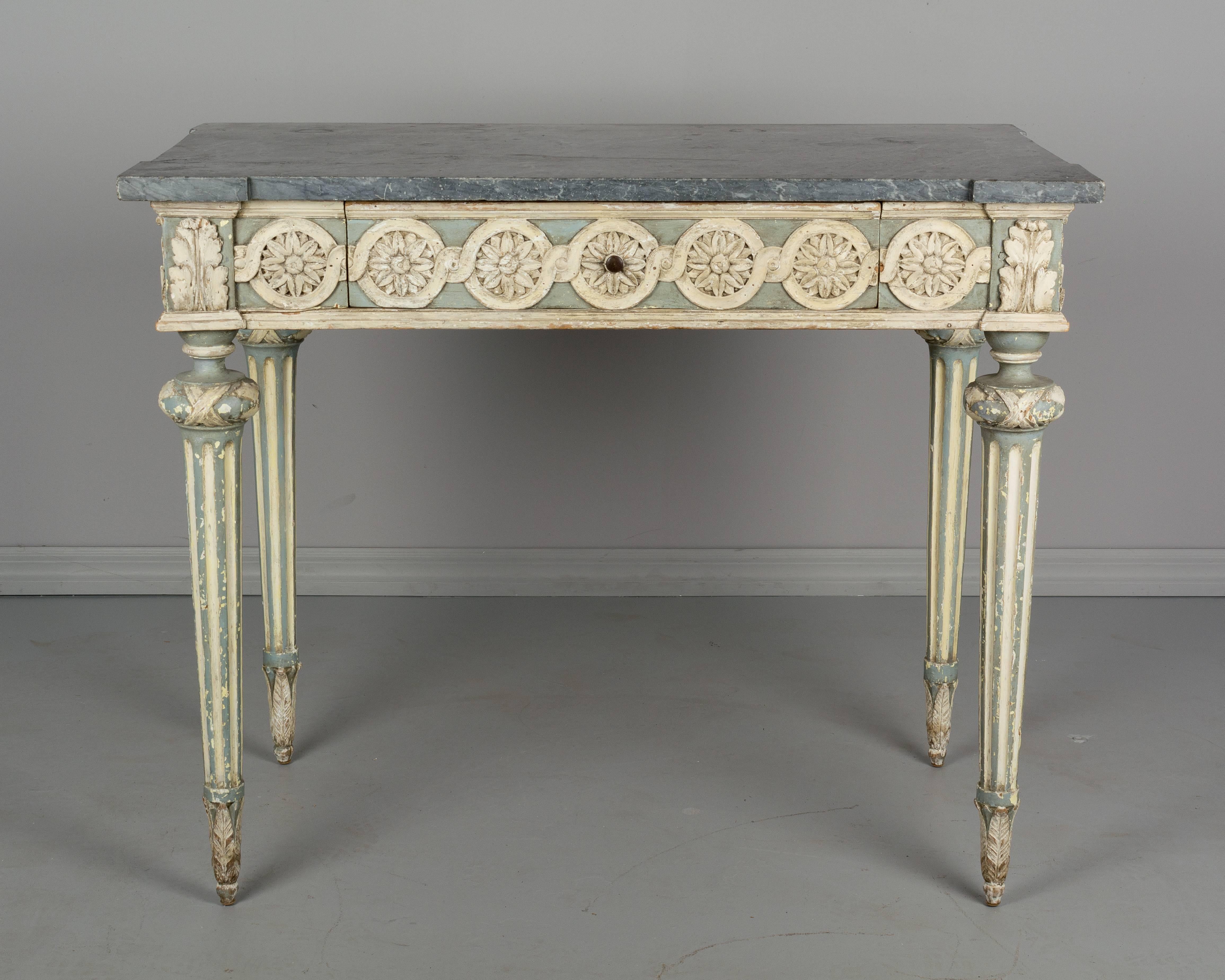 French 19th Century Louis XVI Painted Console