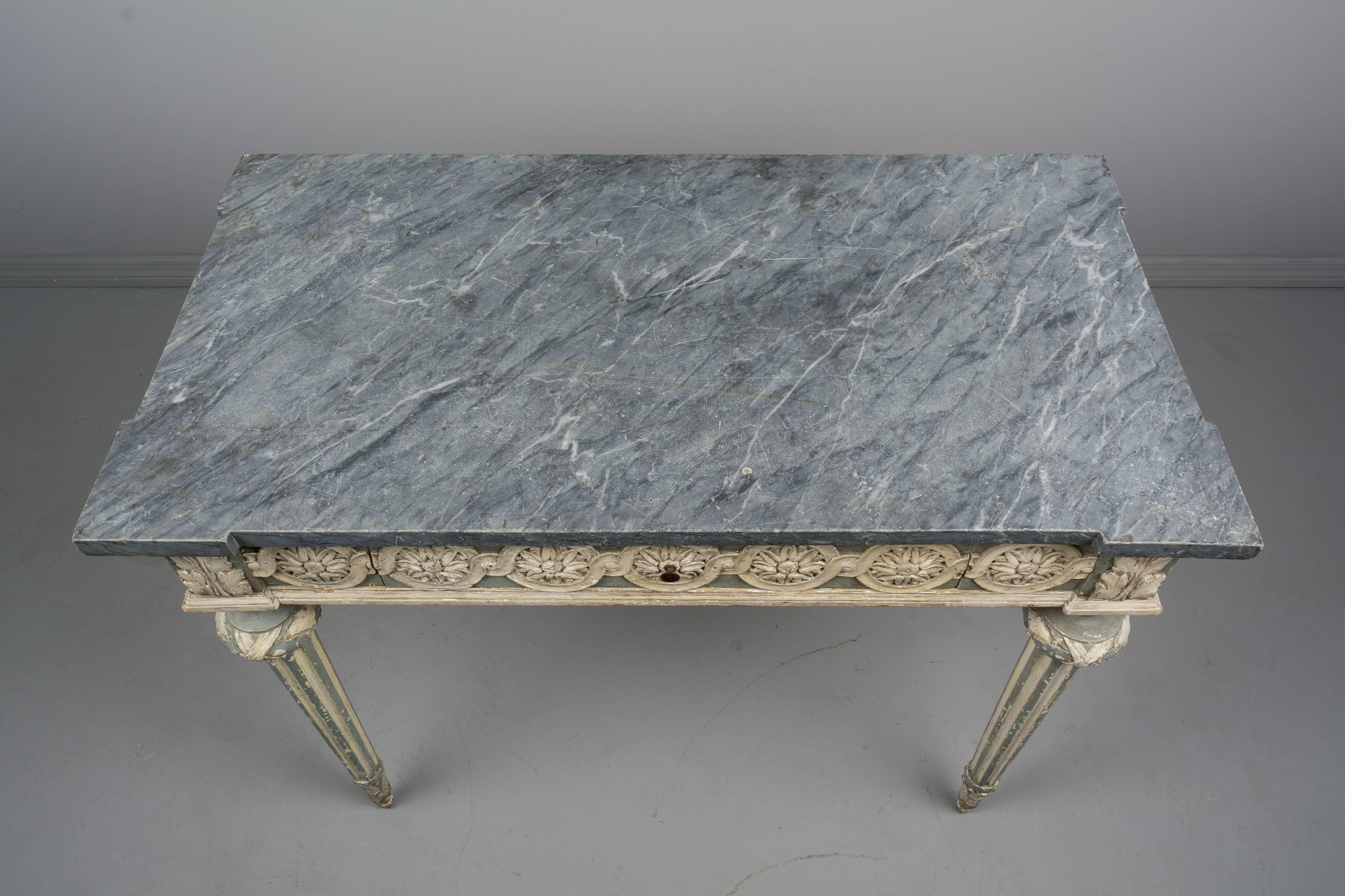 19th Century Louis XVI Painted Console In Good Condition In Winter Park, FL