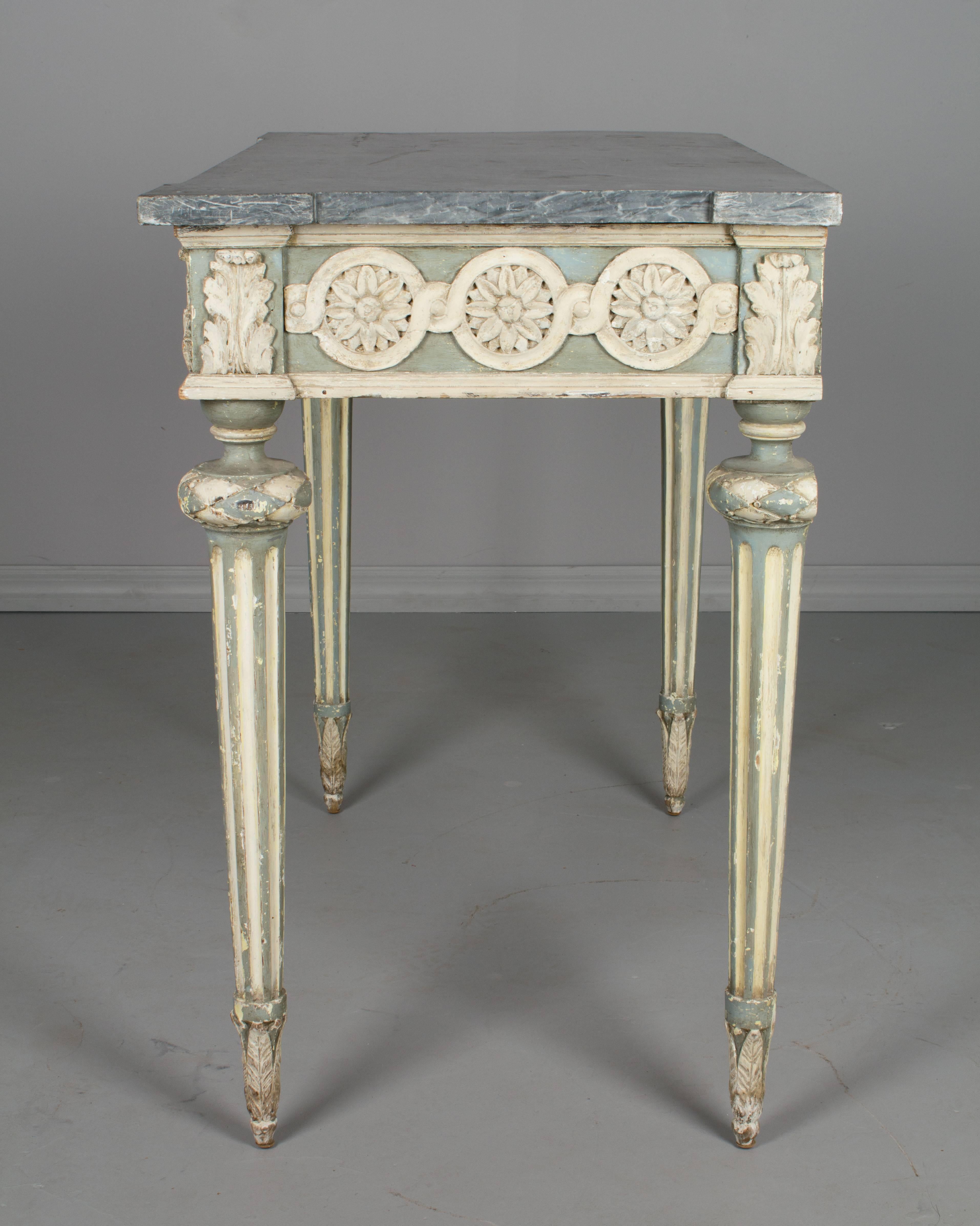 19th Century Louis XVI Painted Console 1