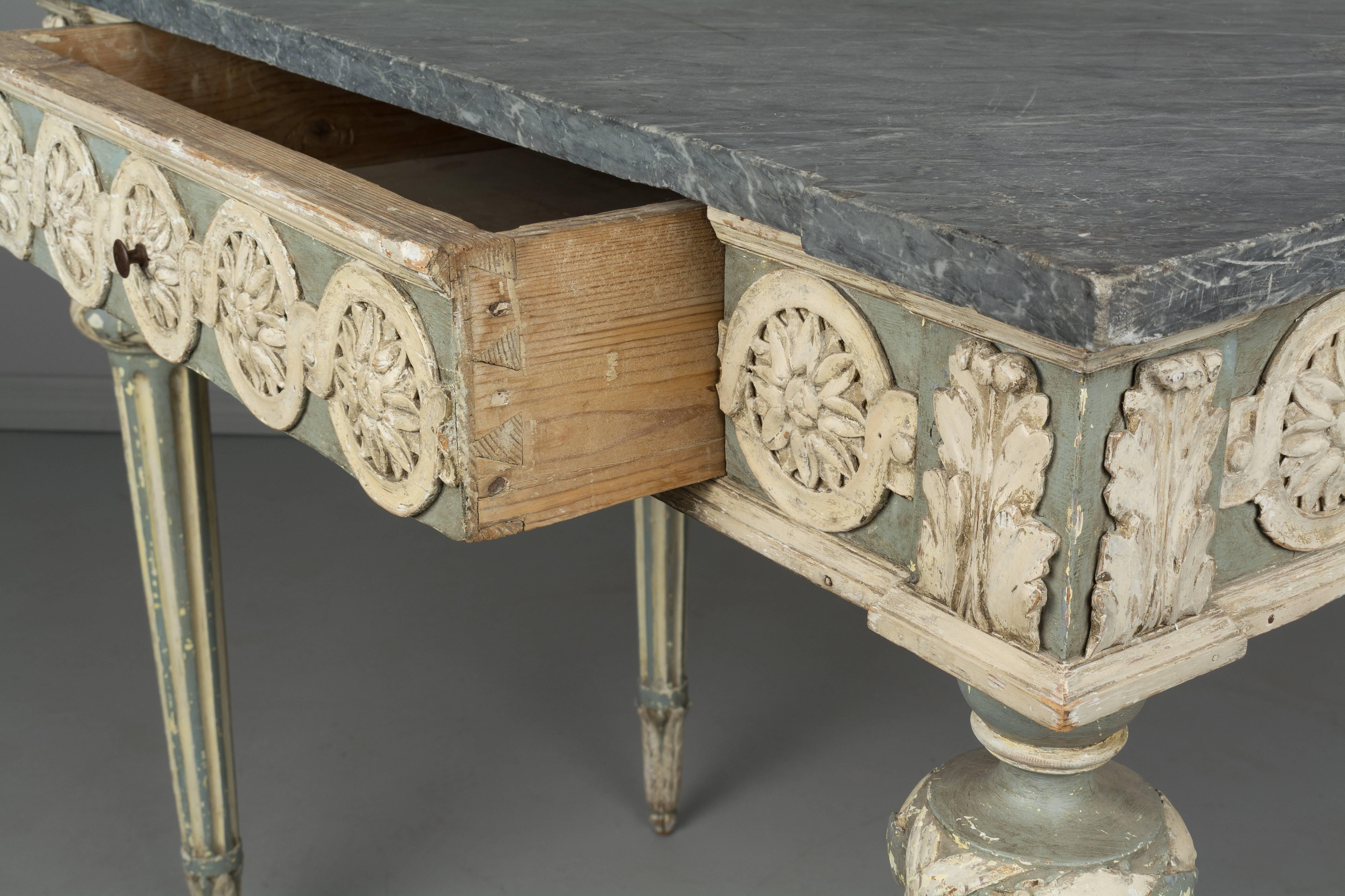 19th Century Louis XVI Painted Console 2