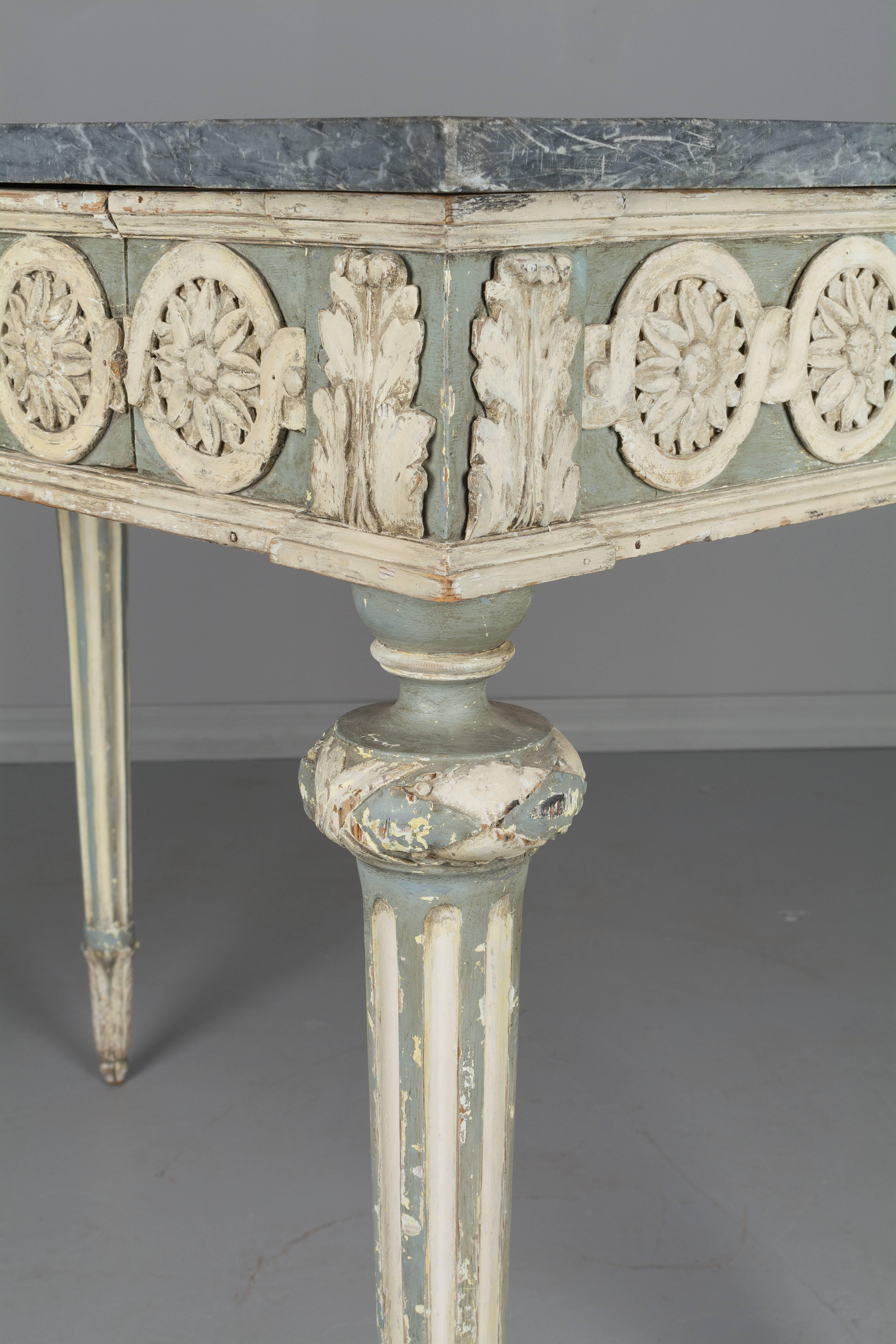 19th Century Louis XVI Painted Console 3