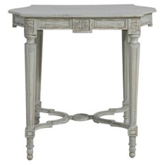19th Century Louis XVI Side Table, French Antique Wood Design