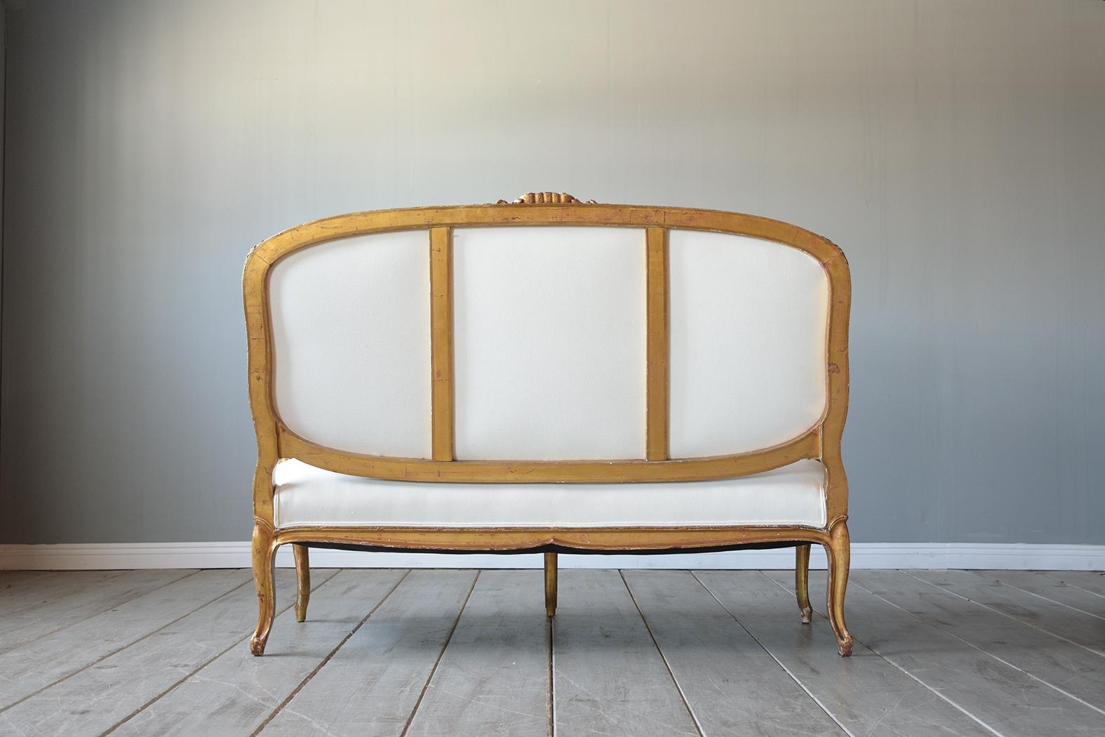 Fabric Antique Louis XVI Sofa