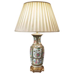 19th Century Louis XVI Style Chinese Porcelain Vase Mounted into a Lamp