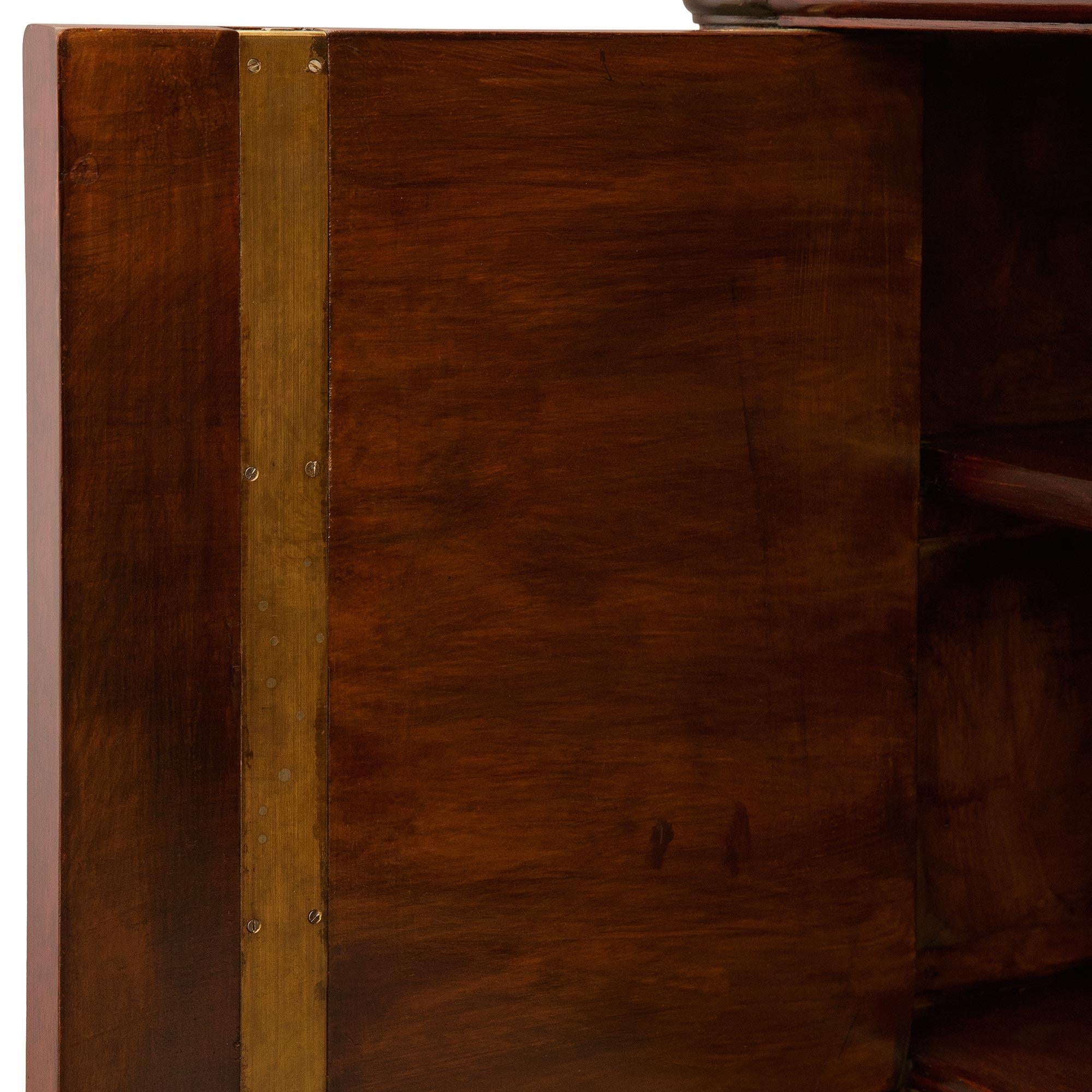 19th century Louis XVI st. Mahogany, Ormolu, Japanese Lacquer and marble buffet For Sale 7