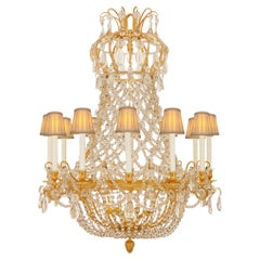Kronleuchter aus Ormolu und Baccarat-Kristall aus dem 19.