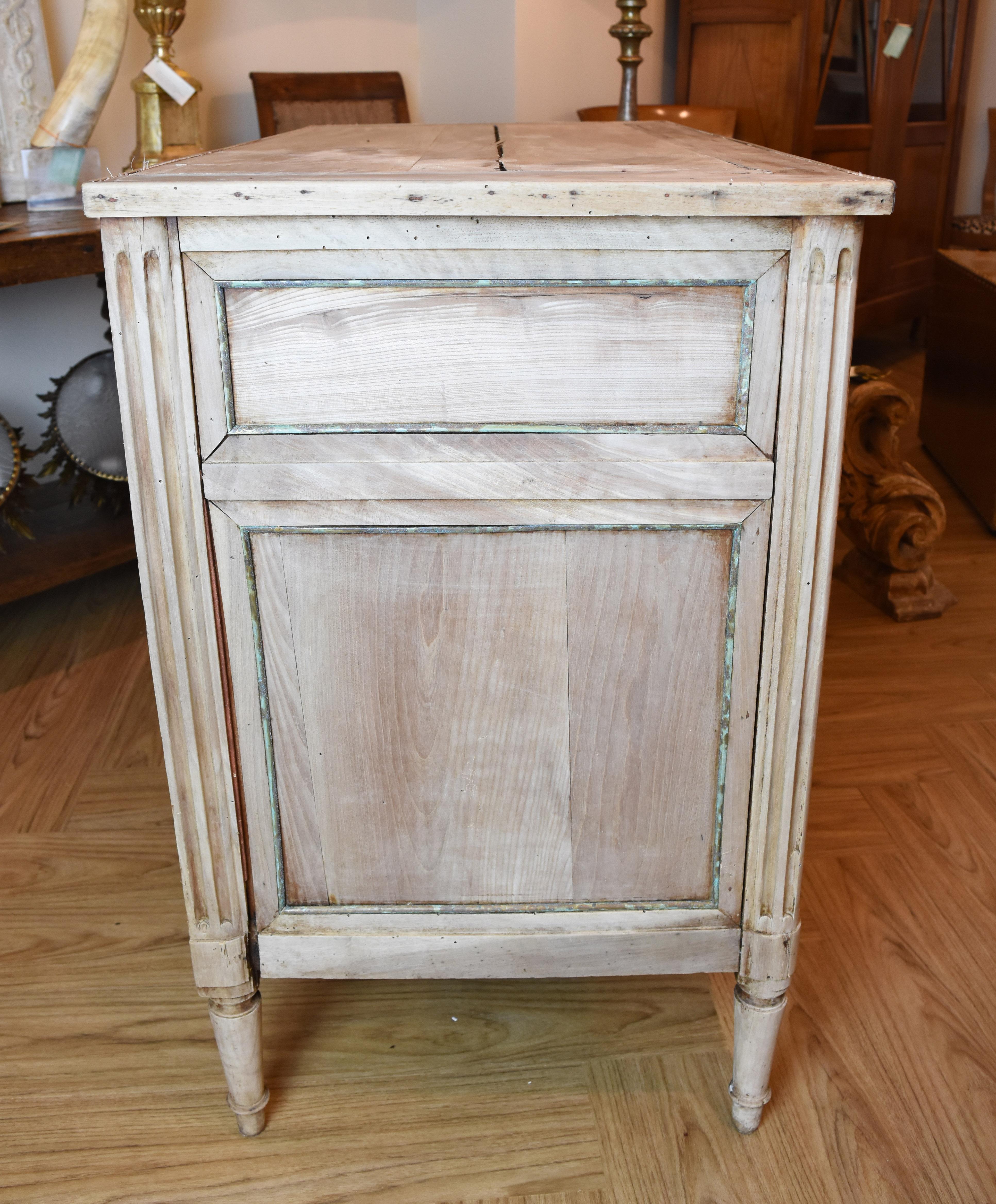 19th Century Louis XVI Style Bleached Commode 1