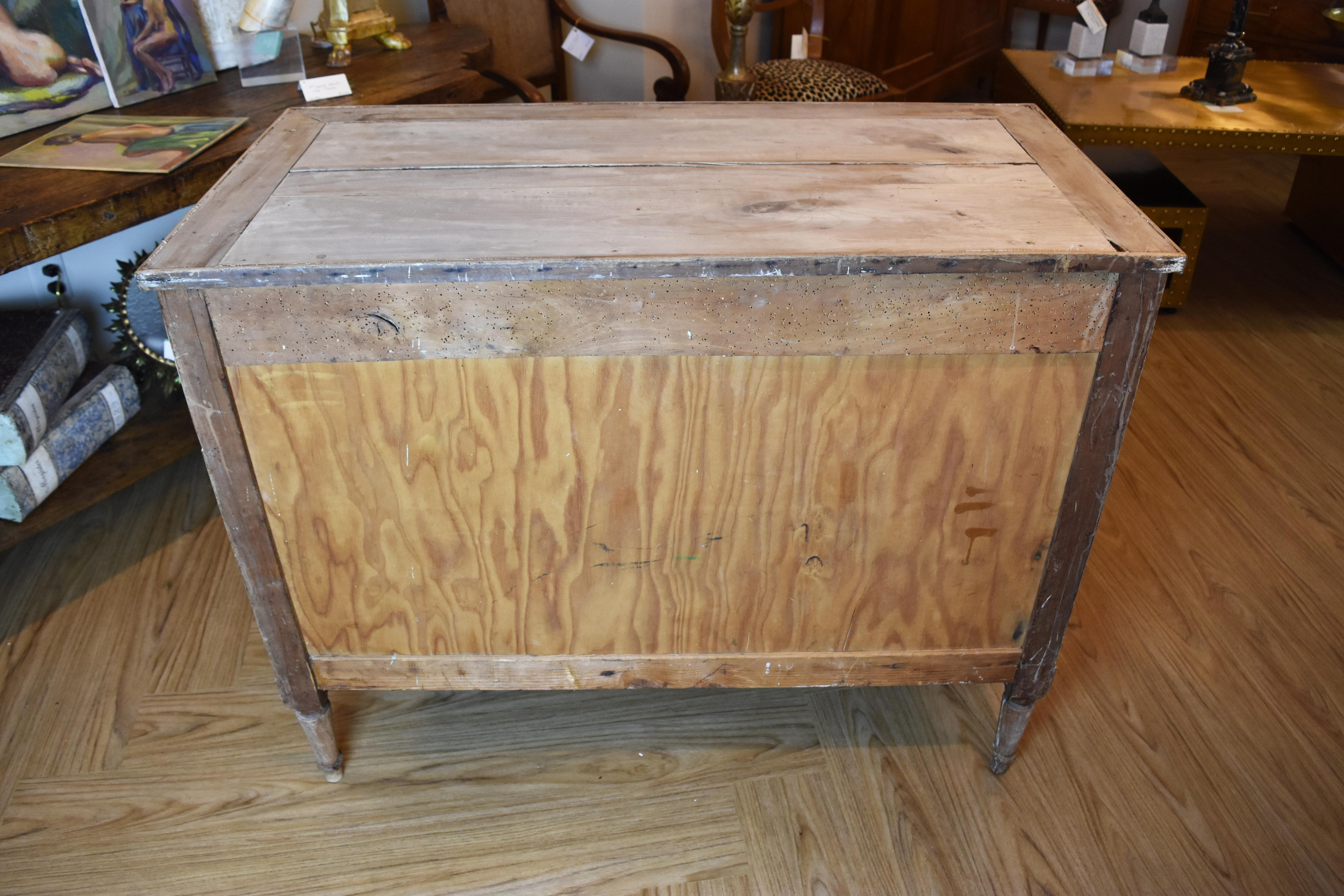 19th Century Louis XVI Style Bleached Commode 2