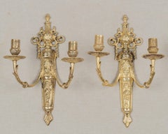 19th Century Louis XVI Style Bronze Candle Sconces