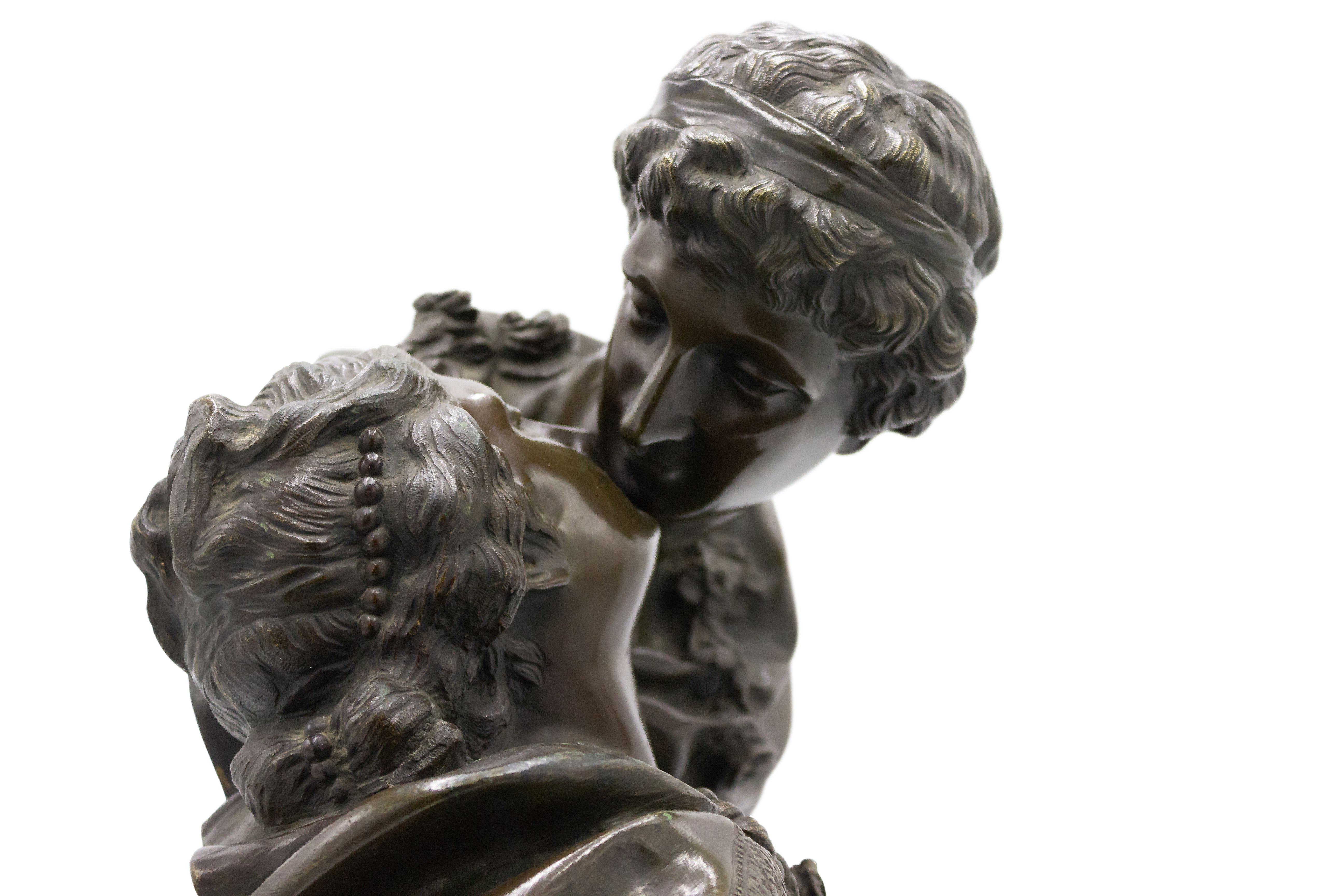 19th Century Louis XVI Style Bronze Houdon Bust In Good Condition For Sale In New York, NY
