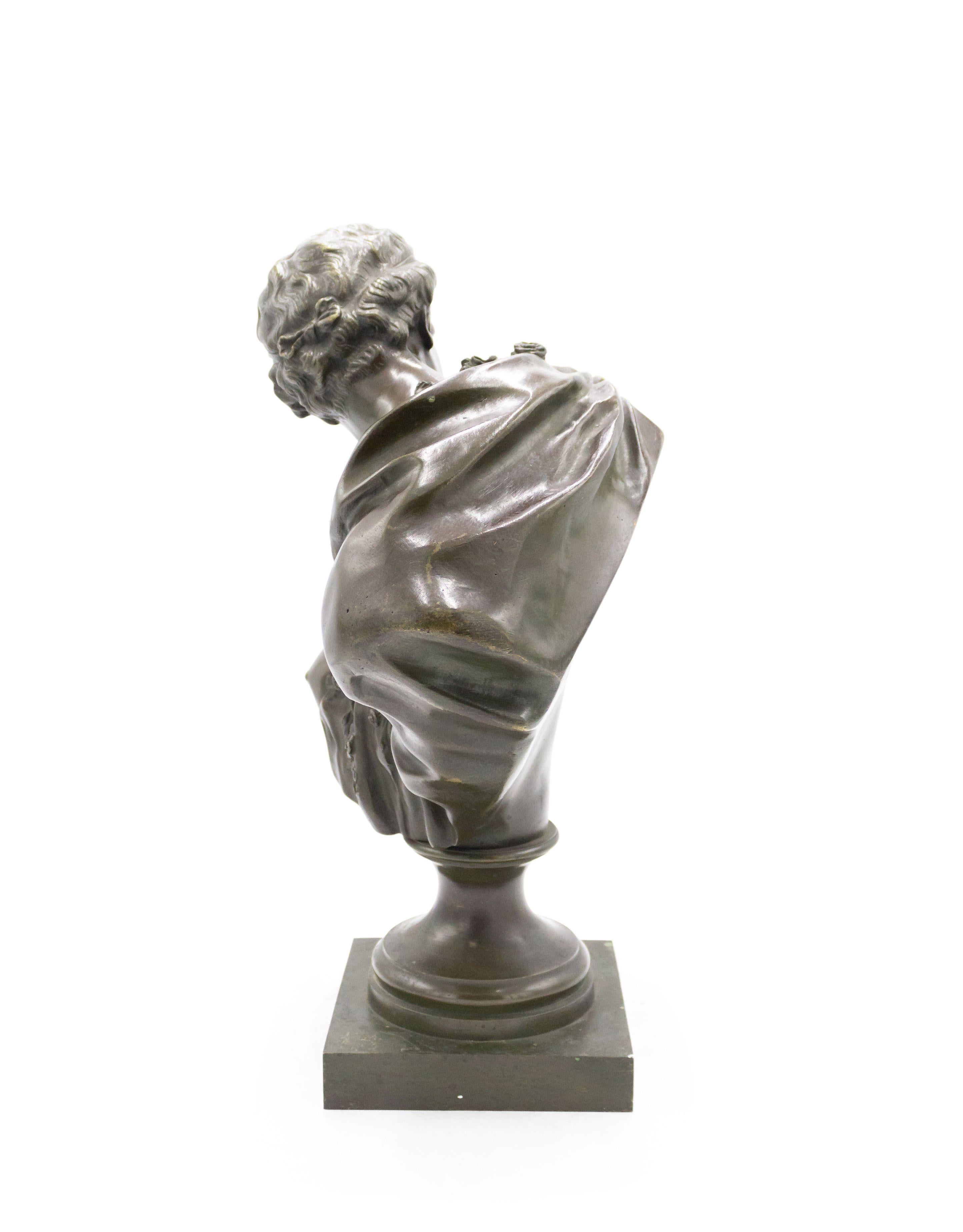19th Century Louis XVI Style Bronze Houdon Bust For Sale 5