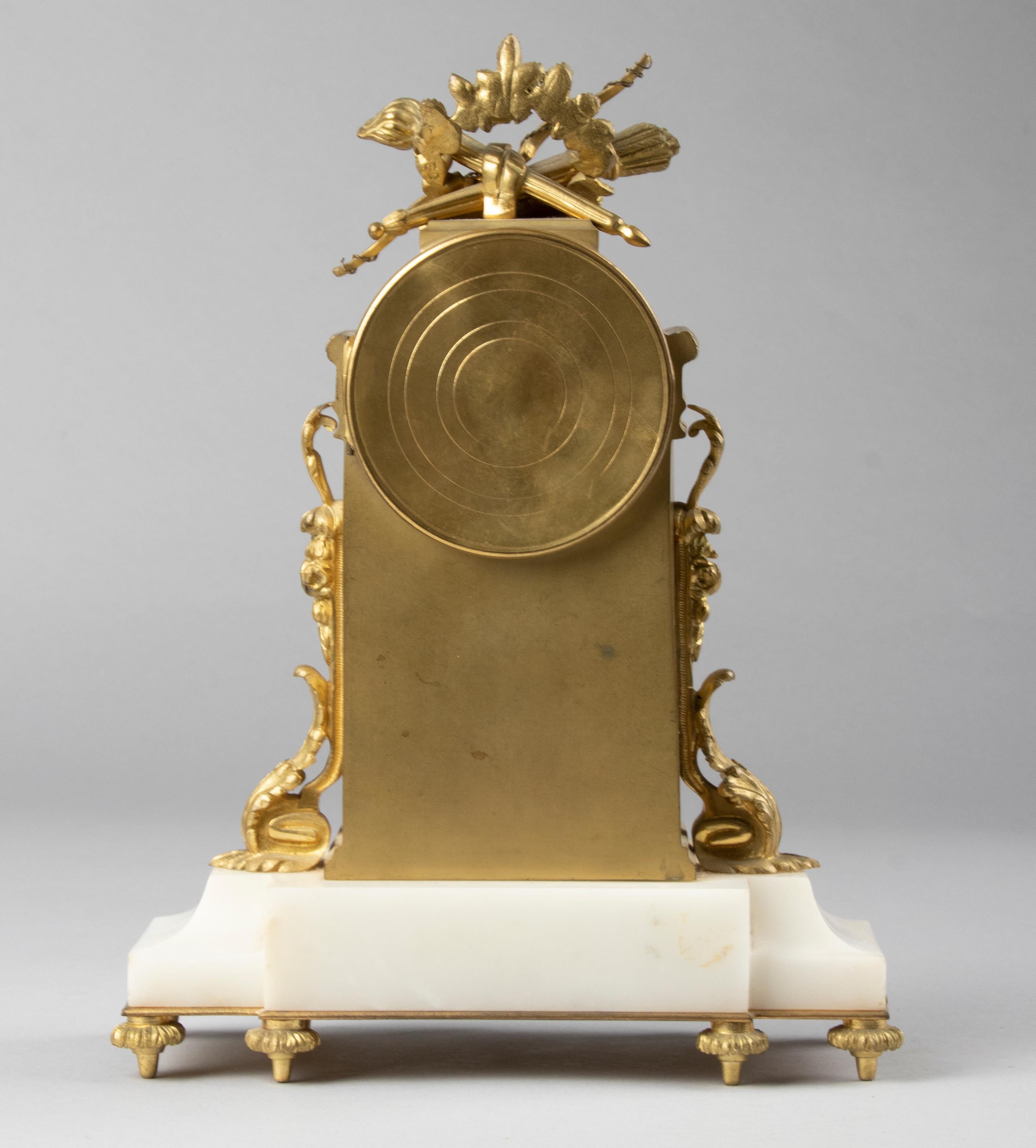 19th Century Louis XVI Style Bronze Ormolu Mantel Clock 4