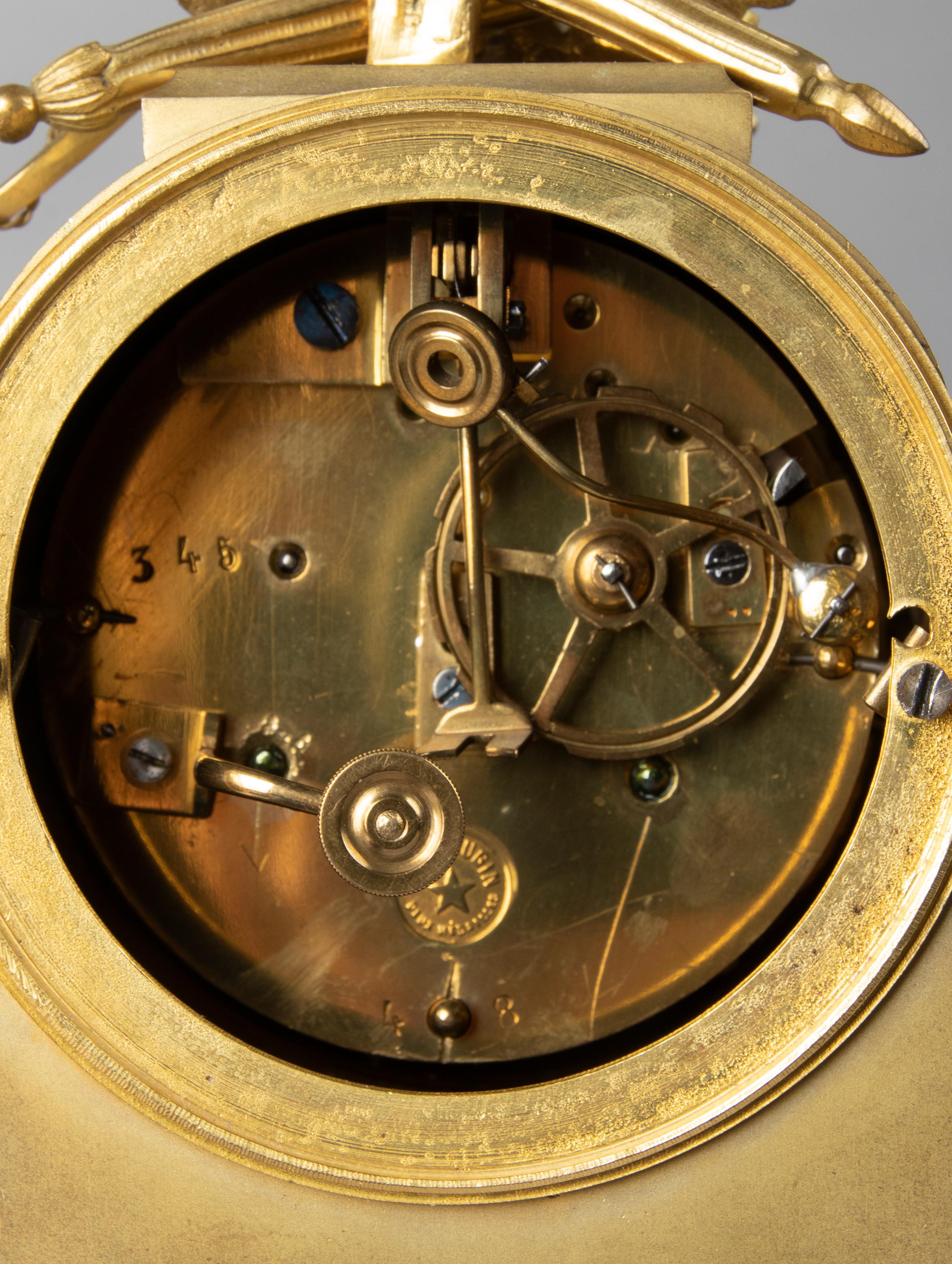 19th Century Louis XVI Style Bronze Ormolu Mantel Clock 5