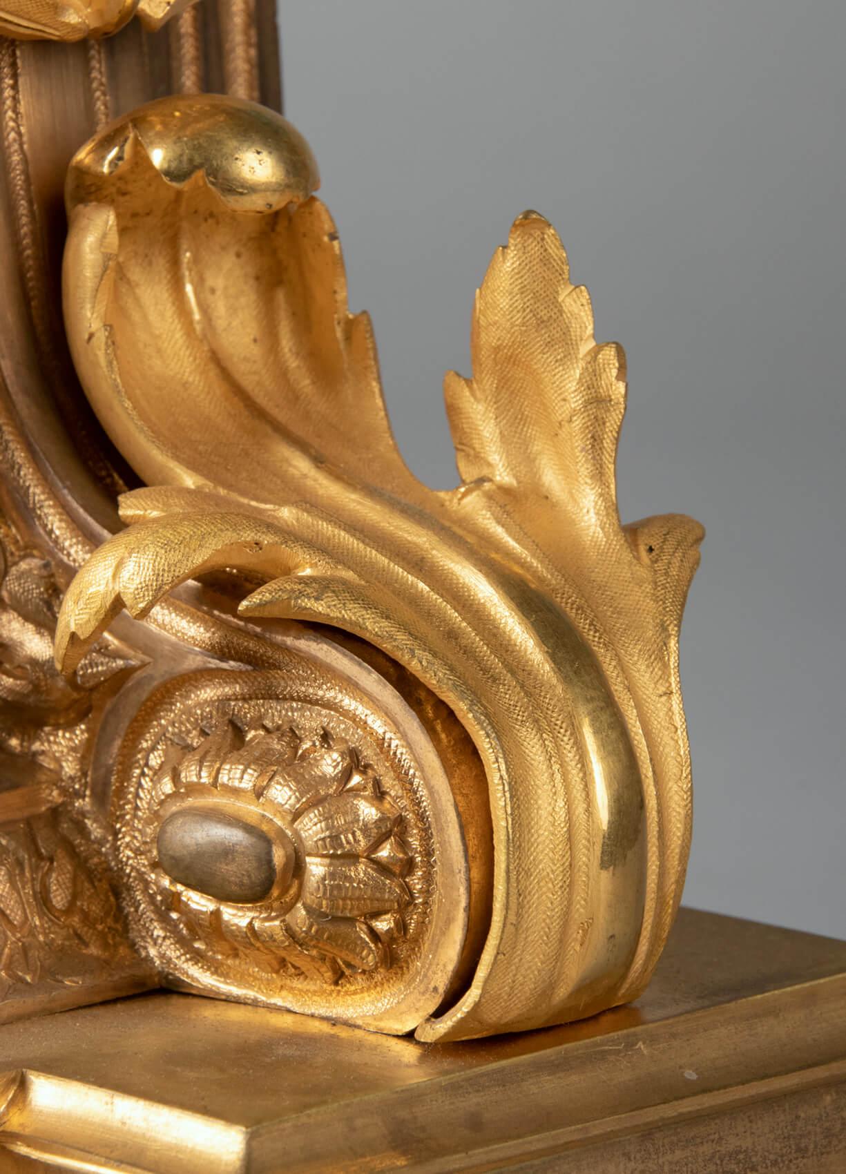 18th Century Louis XVI Style Bronze Ormolu Mantel Clock 7
