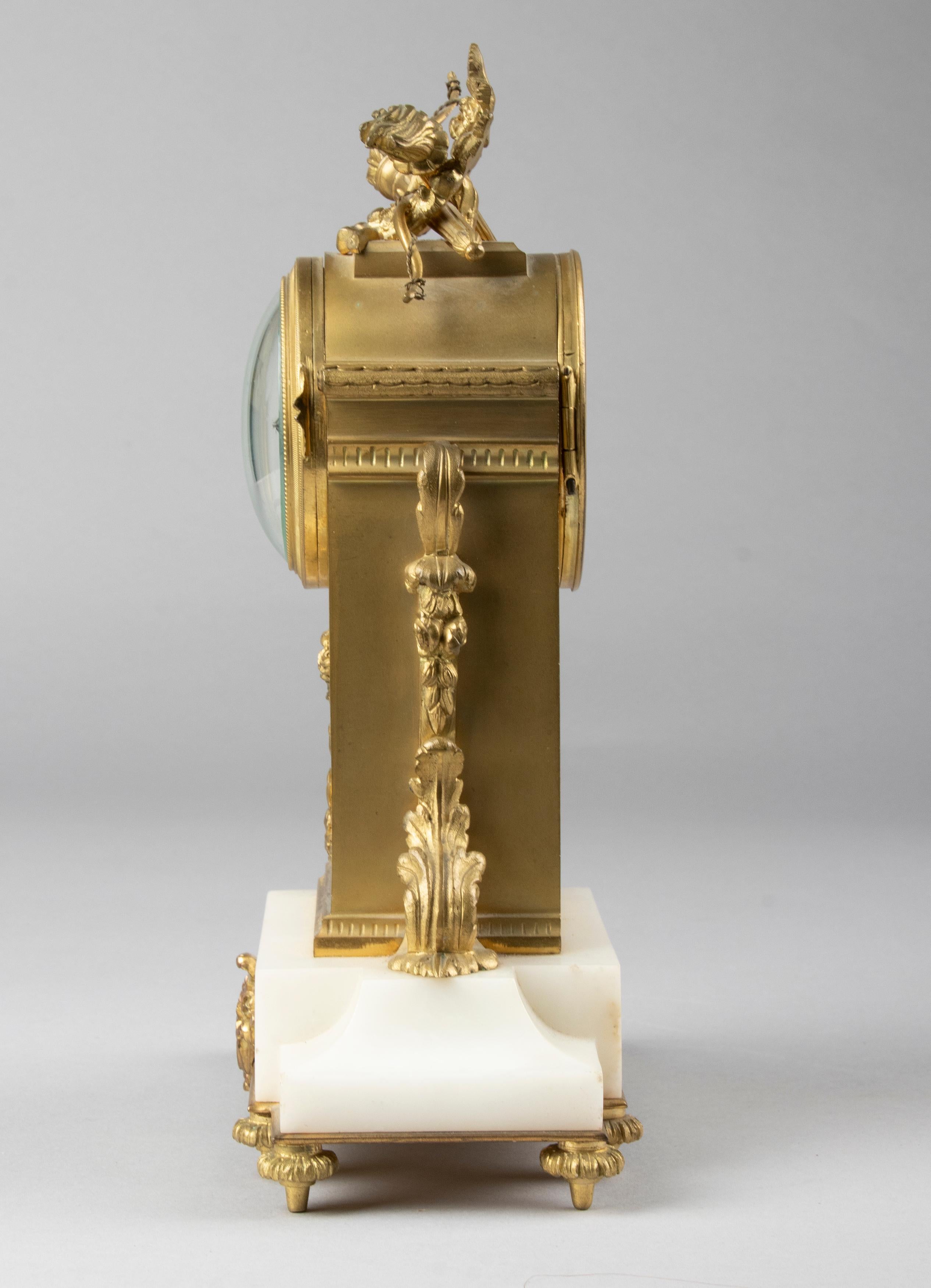 19th Century Louis XVI Style Bronze Ormolu Mantel Clock 14