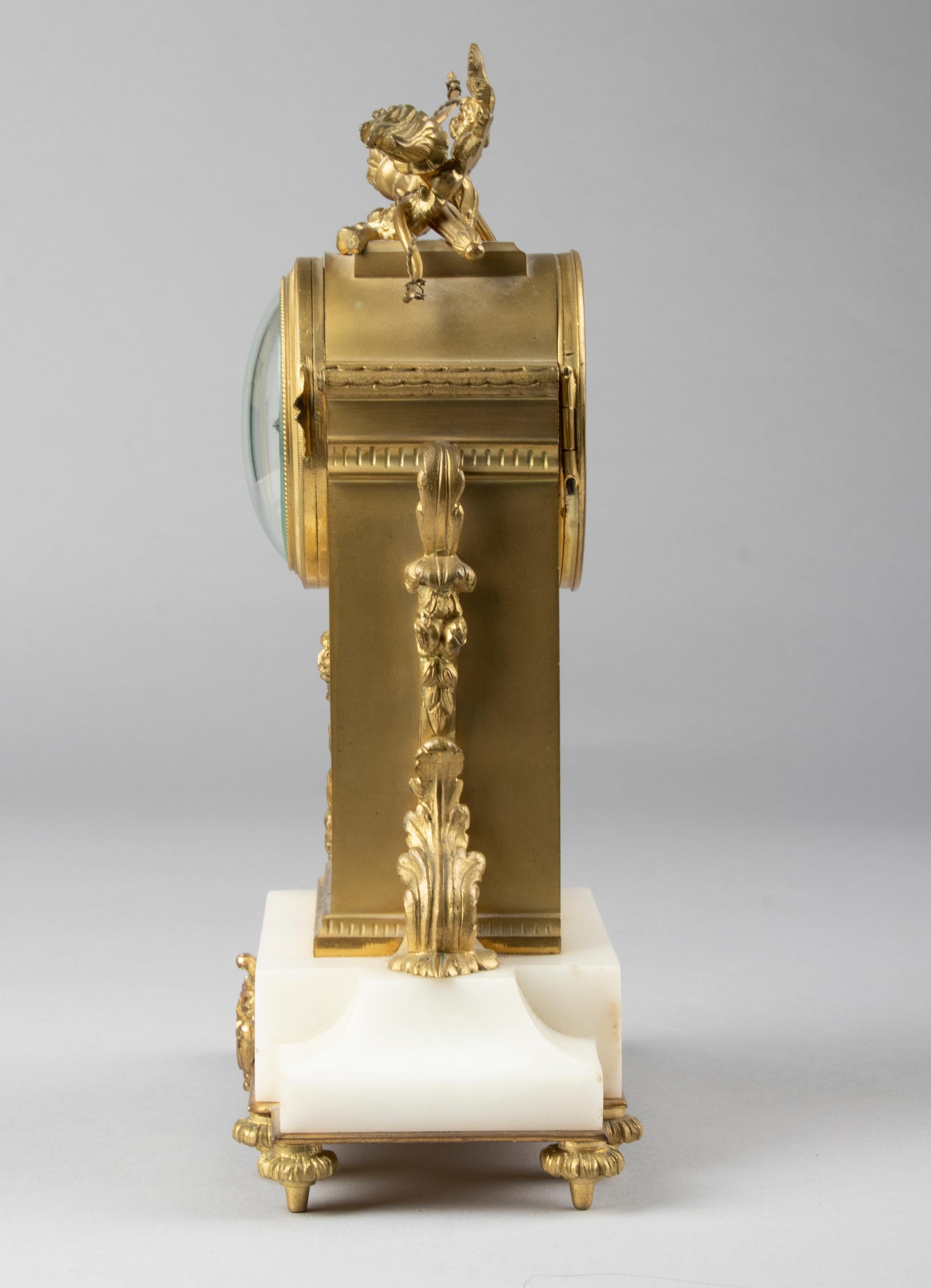 19th Century Louis XVI Style Bronze Ormolu Mantel Clock 14