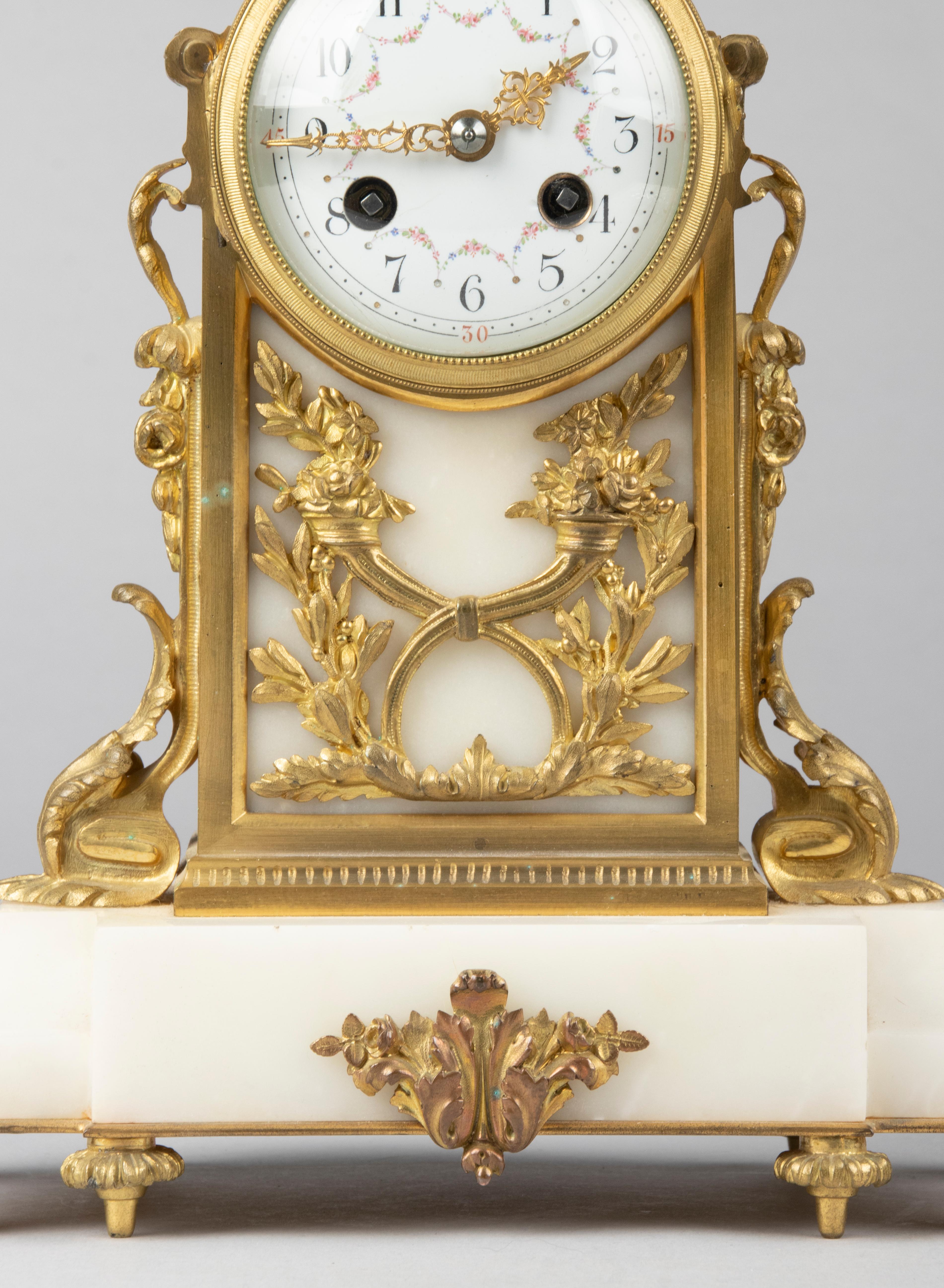 Late 19th Century 19th Century Louis XVI Style Bronze Ormolu Mantel Clock