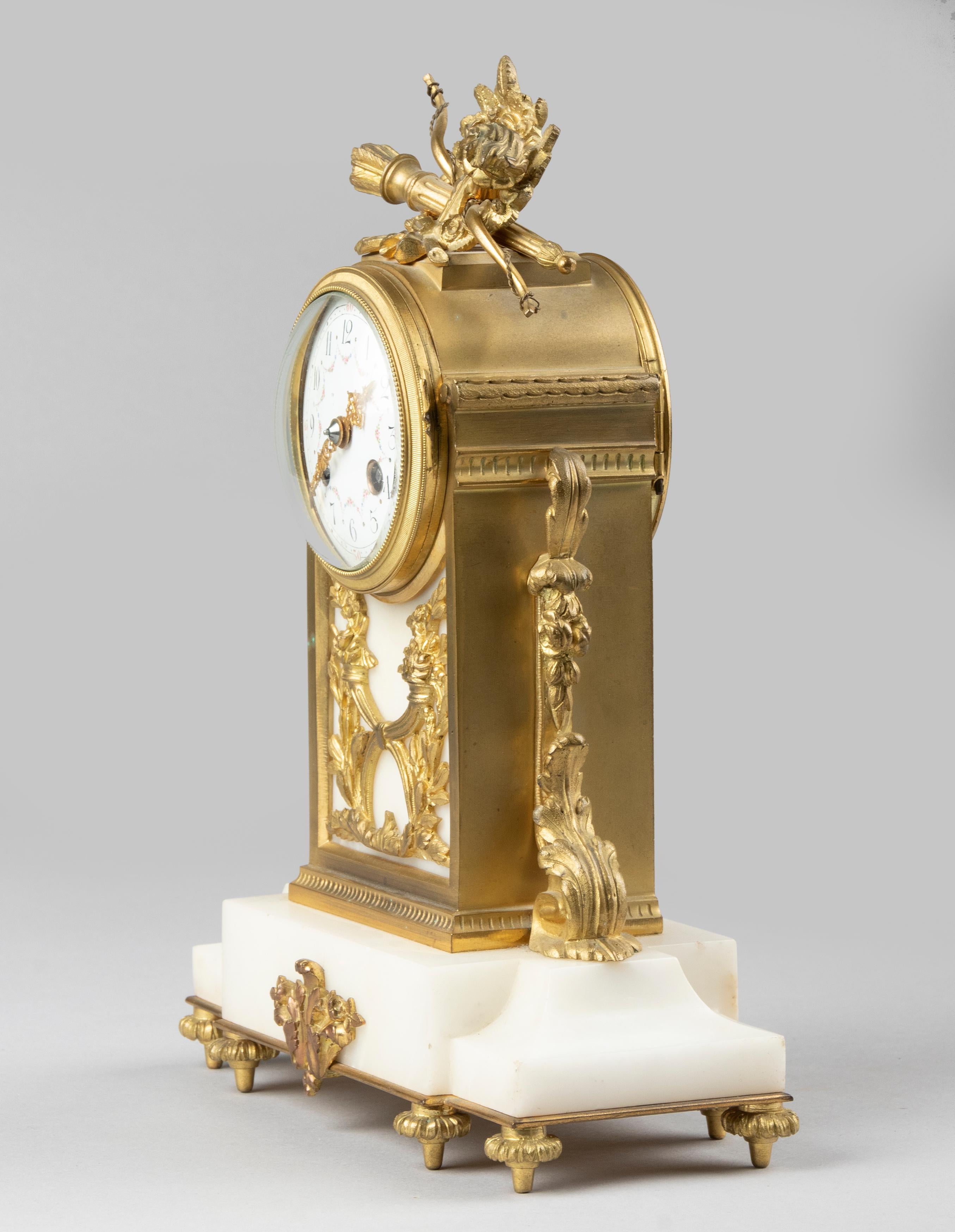 19th Century Louis XVI Style Bronze Ormolu Mantel Clock 2