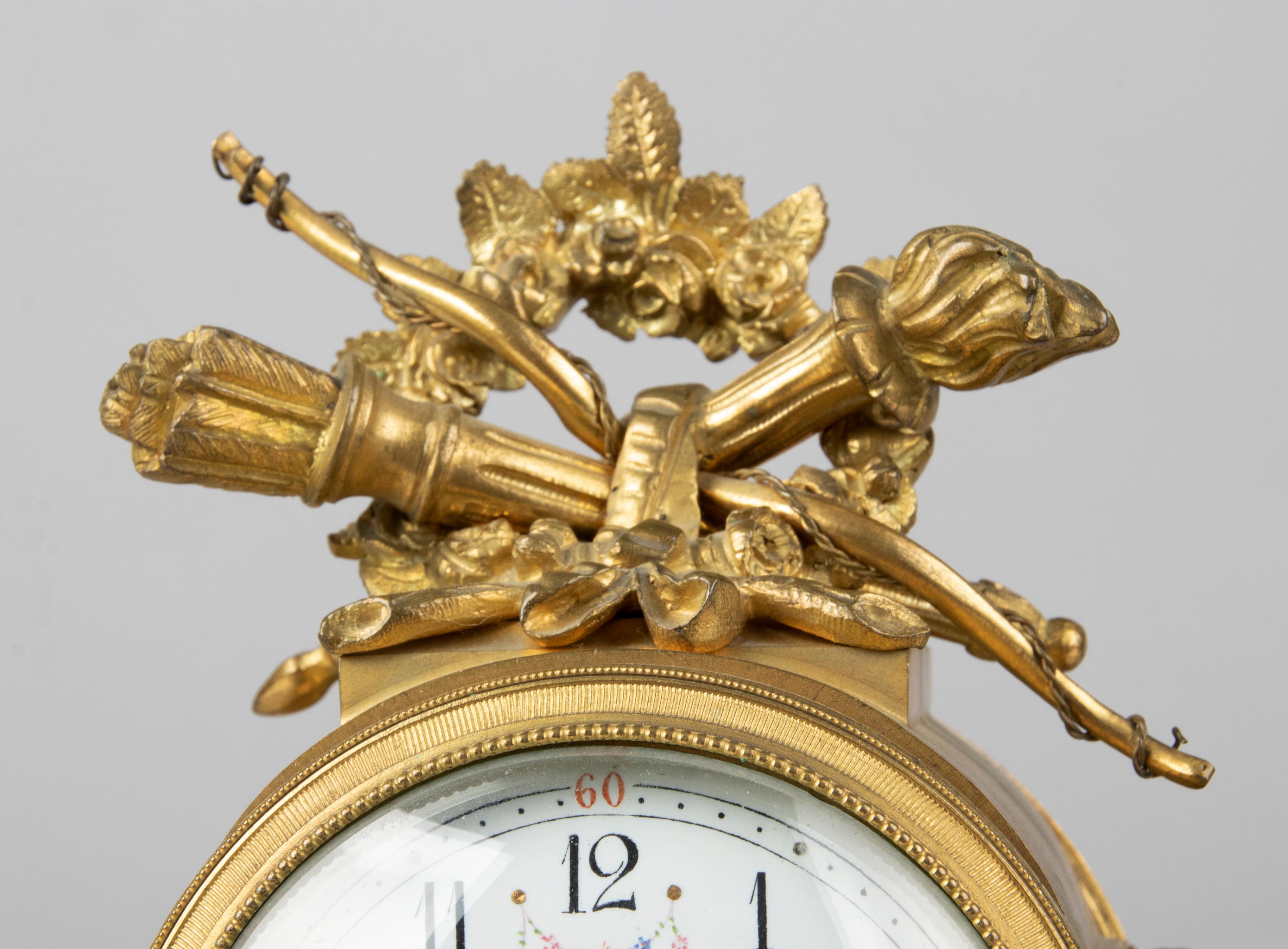 19th Century Louis XVI Style Bronze Ormolu Mantel Clock 3