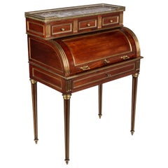 Antique 19th Century Louis XVI Style Bureau à Cylindre or Roll Top Desk