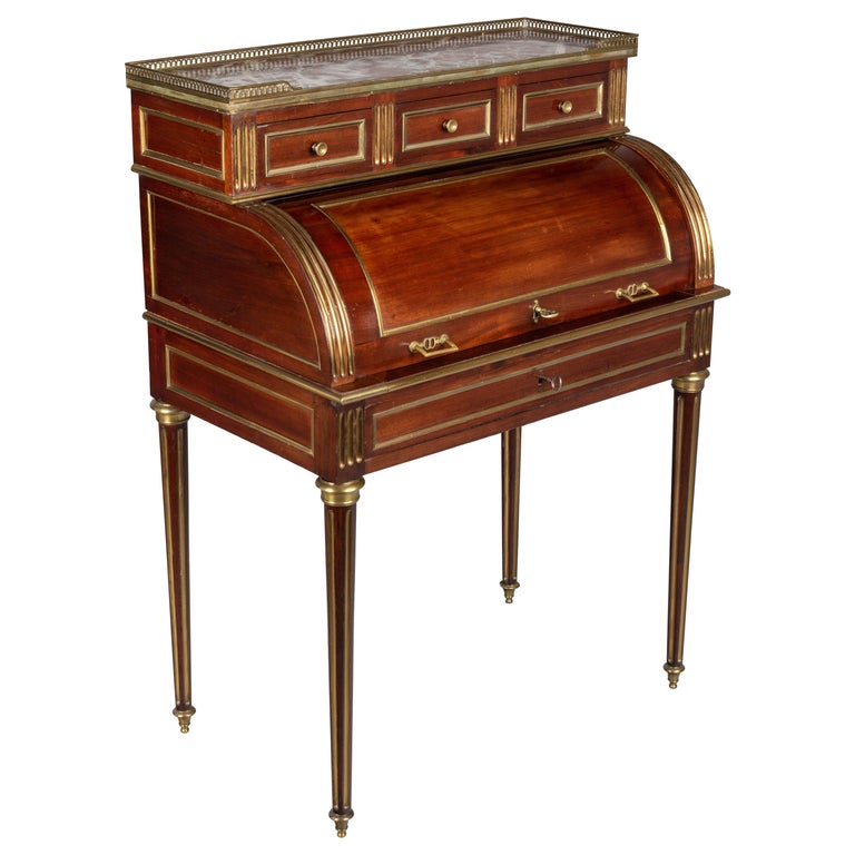 19th Century Louis XVI Style Bureau à Cylindre or Roll Top Desk at 1stDibs  | bureau a cylindre