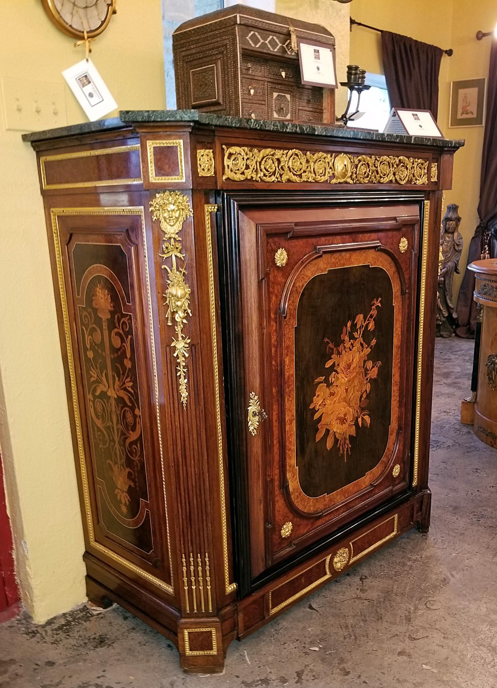 19th Century Louis XVI Style Cabinet in the Manner of Grohe Freres For Sale 8