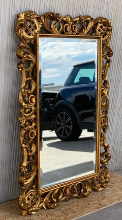 19th Century Louis XVI Style Carved Giltwood Rectangular Mirror