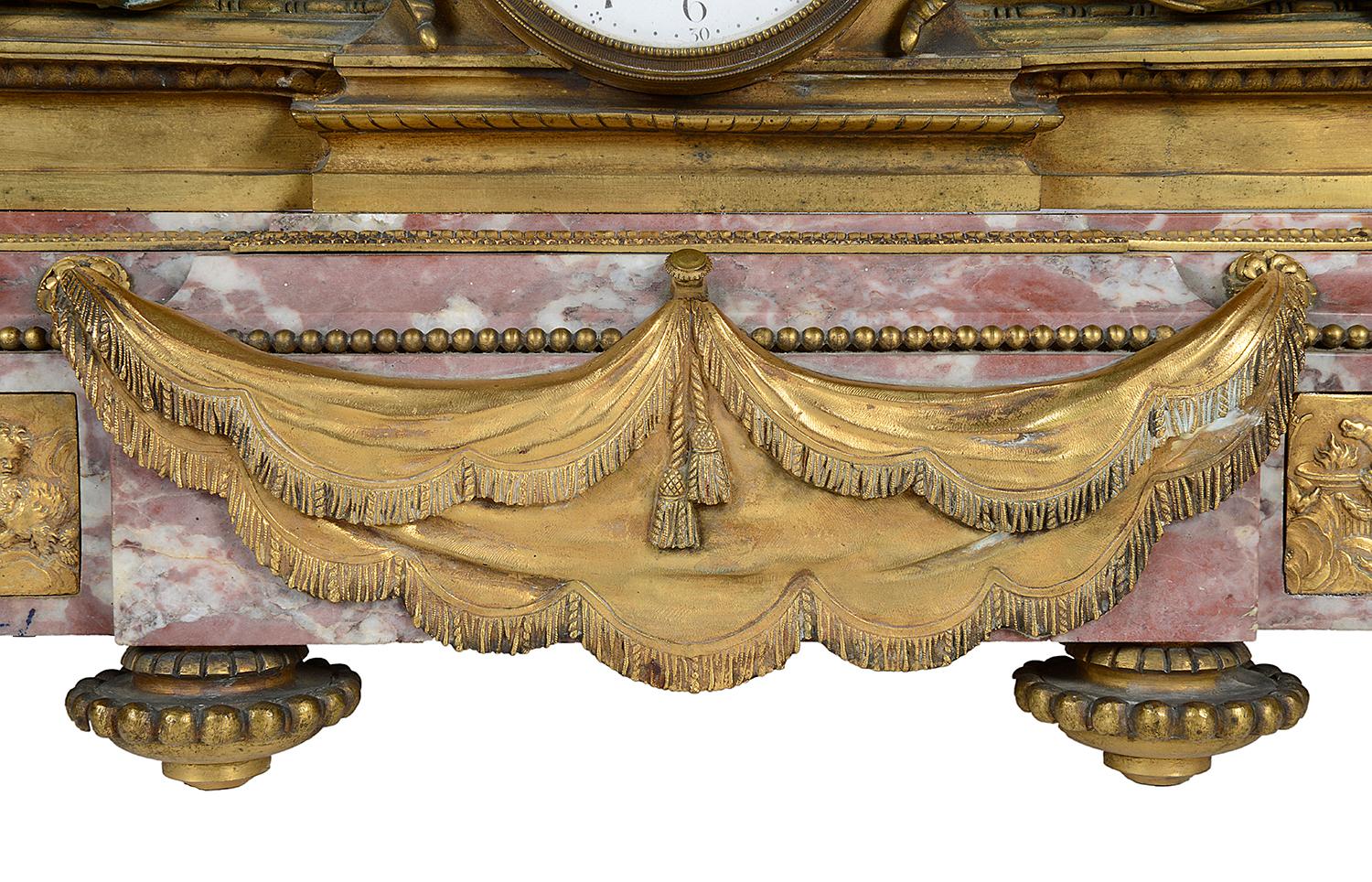 19th Century Louis XVI Style Classical Mantel Clock For Sale 2