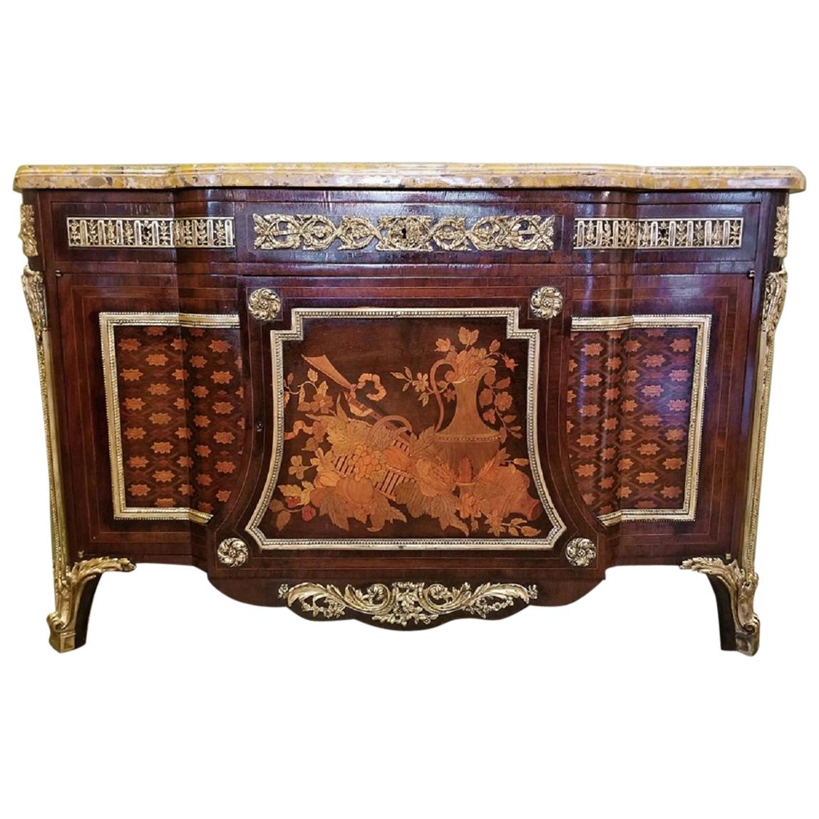 19th Century Louis XVI Style Commode After Jean Henri Reisener For Sale