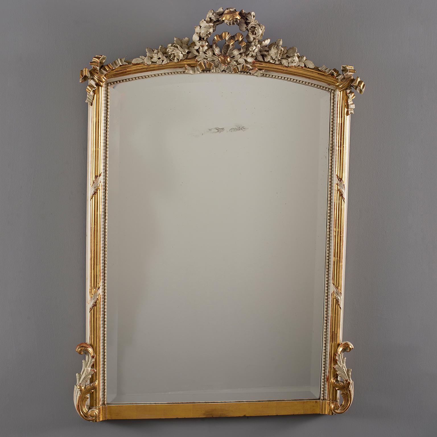 19th Century Louis XVI Style Crested Mirror 4