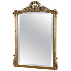 19th Century Louis XVI Style Crested Mirror
