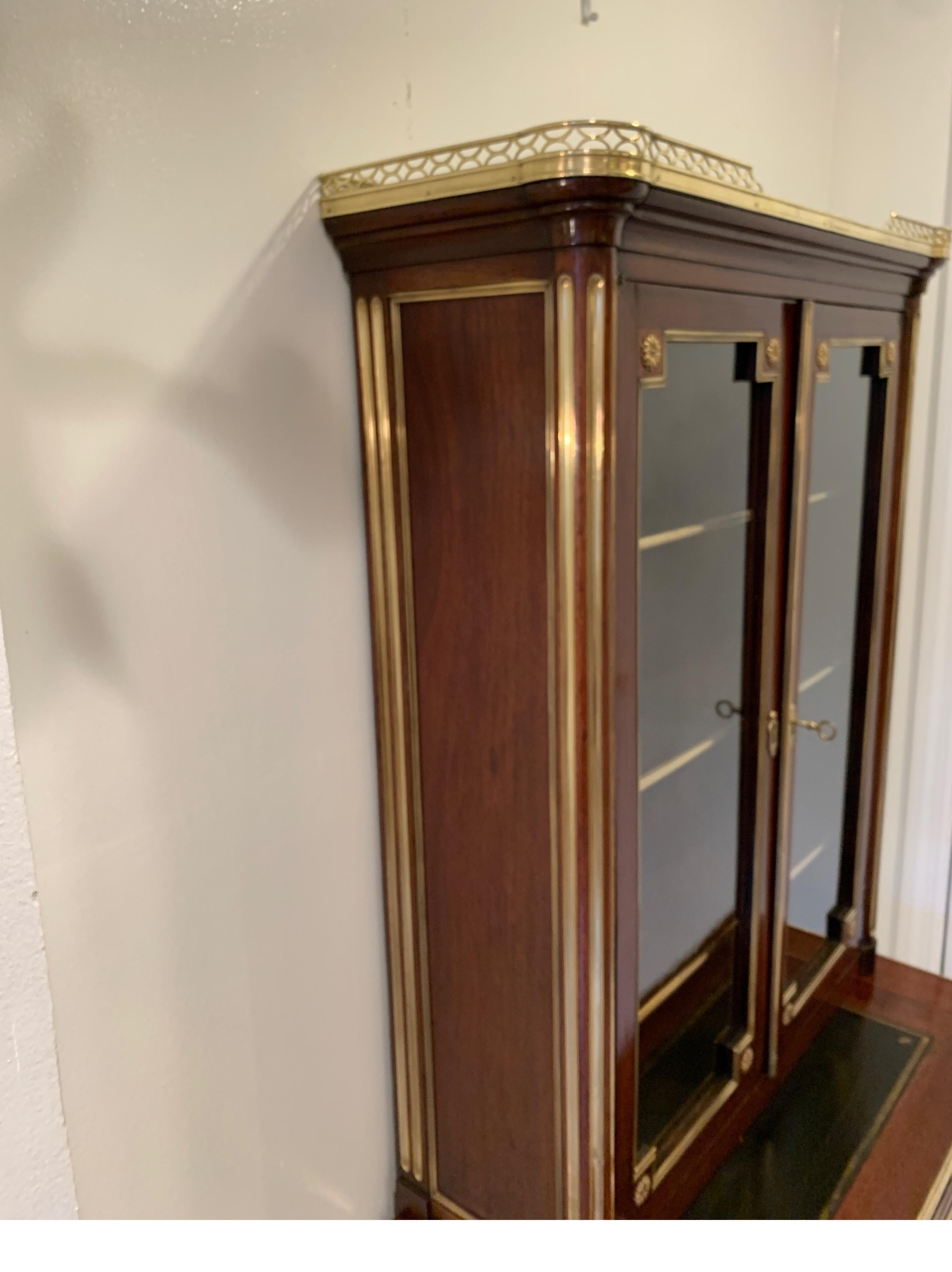 19th Century Louis XVI Style Diminutive Two Part Bookcase on Desk/Secretary 9