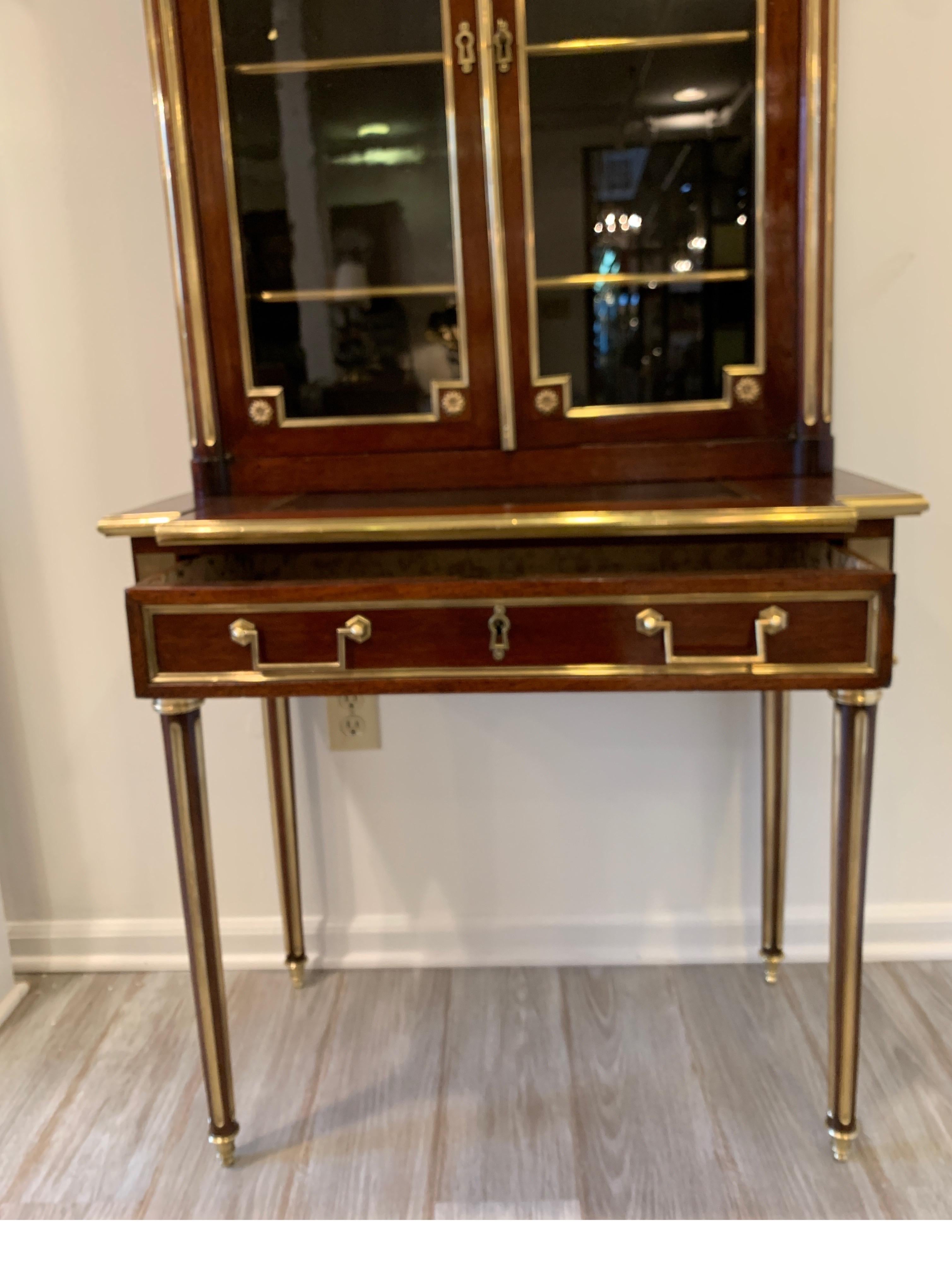 19th Century Louis XVI Style Diminutive Two Part Bookcase on Desk/Secretary 2