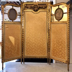 19th Century Louis XVI Style Fire / Dressing Screen or Room Divider