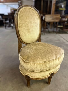 19th Century Louis XVI Style Five Legged Fireside Chair