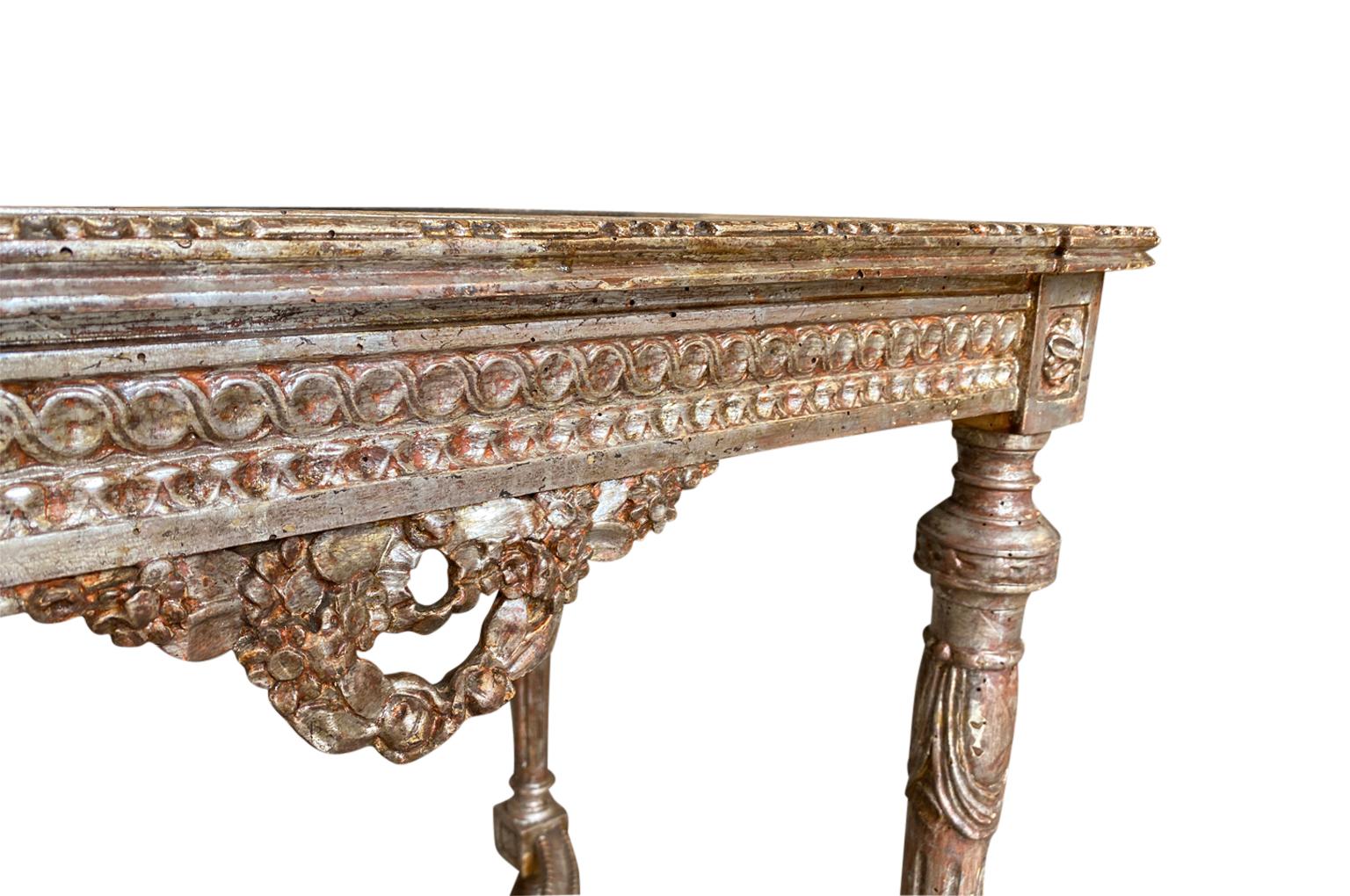 19th Century Louis XVI Style French Console, Side Table For Sale 5
