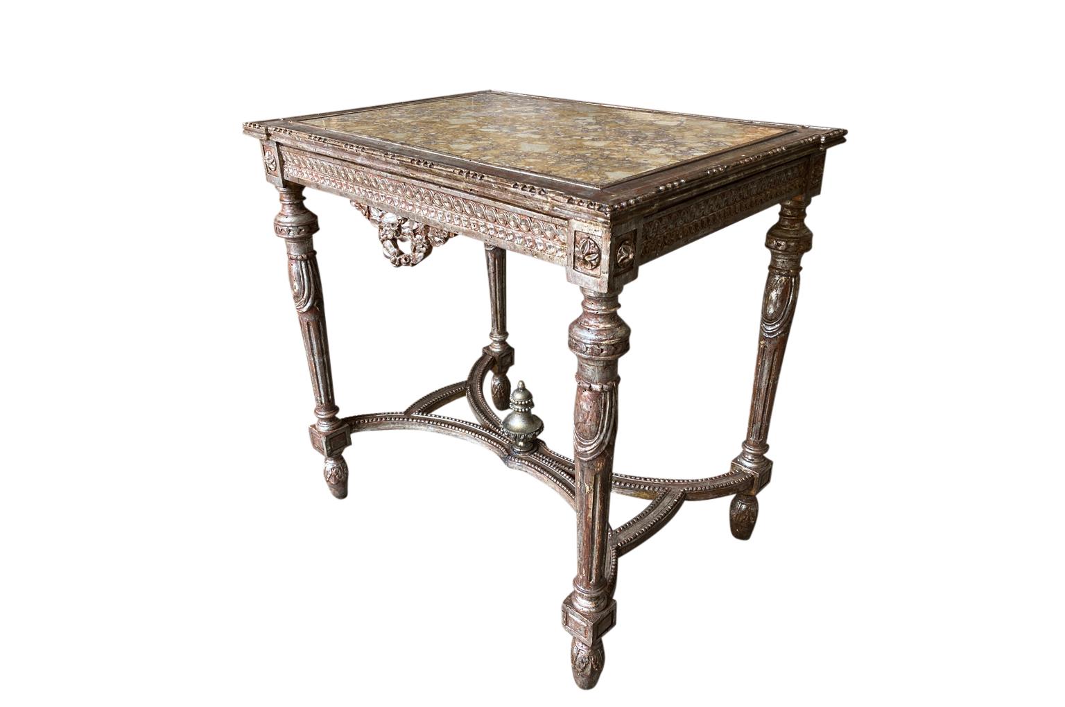19th Century Louis XVI Style French Console, Side Table In Good Condition For Sale In Atlanta, GA