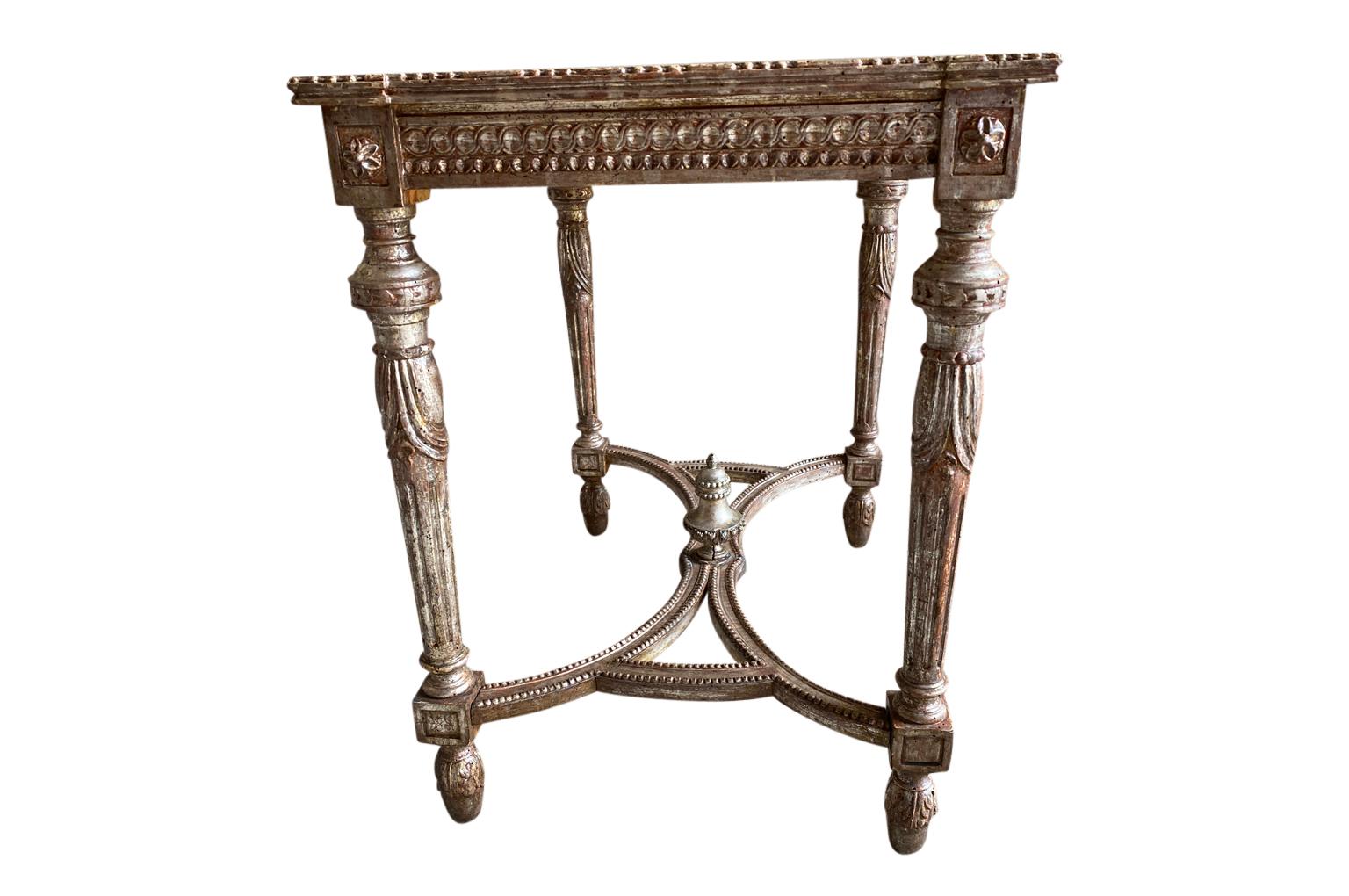 19th Century Louis XVI Style French Console, Side Table For Sale 1
