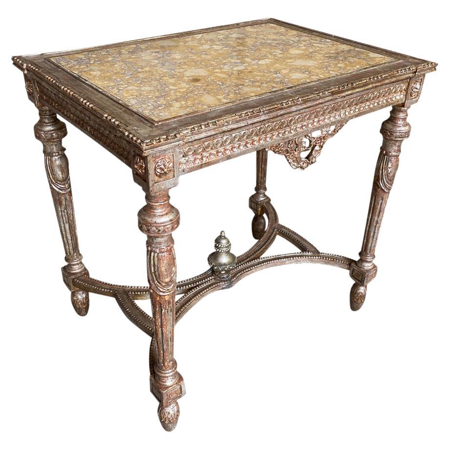 19th Century Louis XVI Style French Console, Side Table For Sale