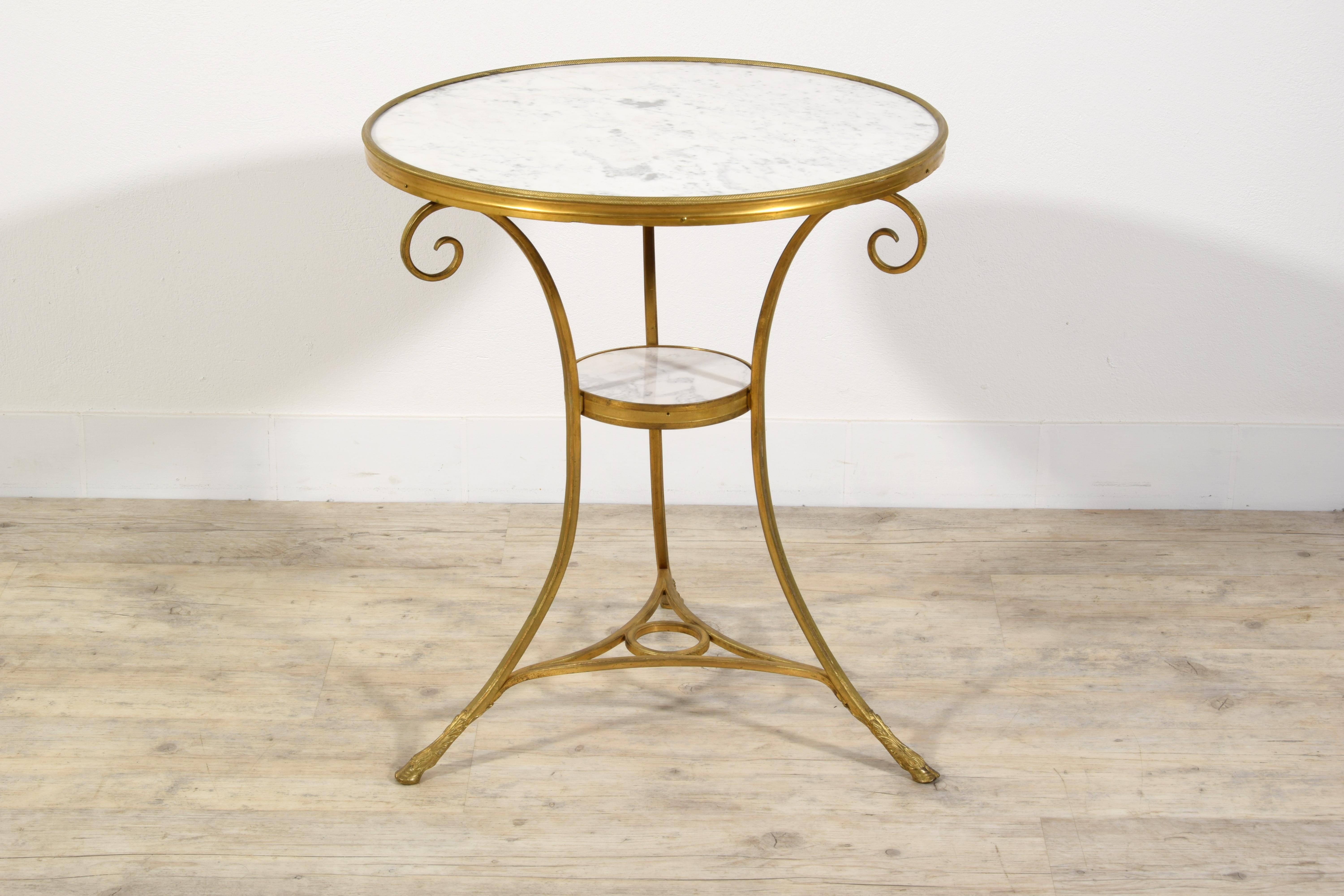 19th Century, Louis XVI Style French Gilt Bronze Tripod Coffee Table or Guéridon For Sale 10
