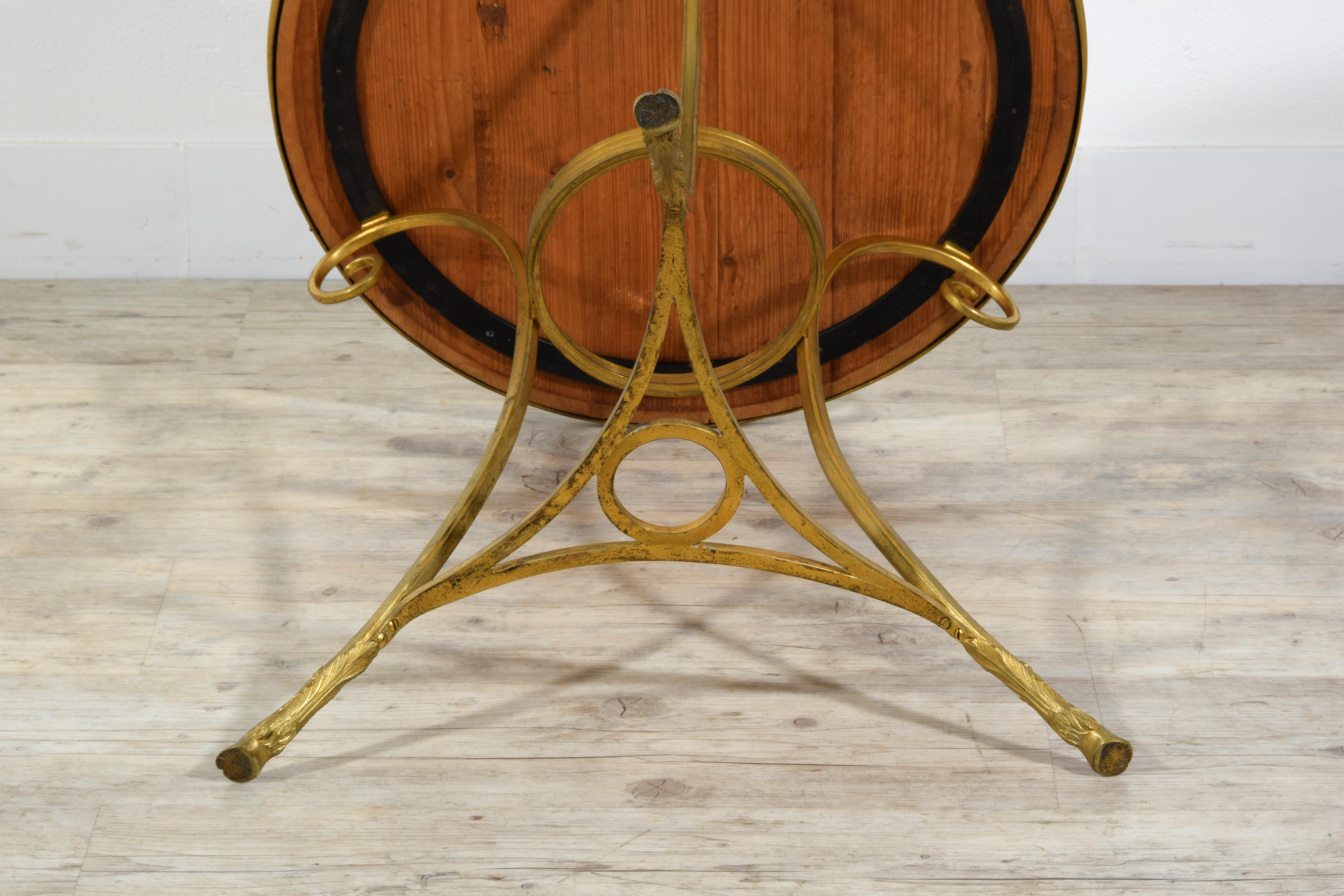 19th Century, Louis XVI Style French Gilt Bronze Tripod Coffee Table or Guéridon For Sale 17