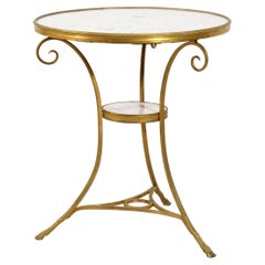 19th Century, Louis XVI Style French Gilt Bronze Tripod Coffee Table or Guéridon