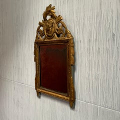 19th Century Louis XVI Style French Giltwood Bridal Mirror
